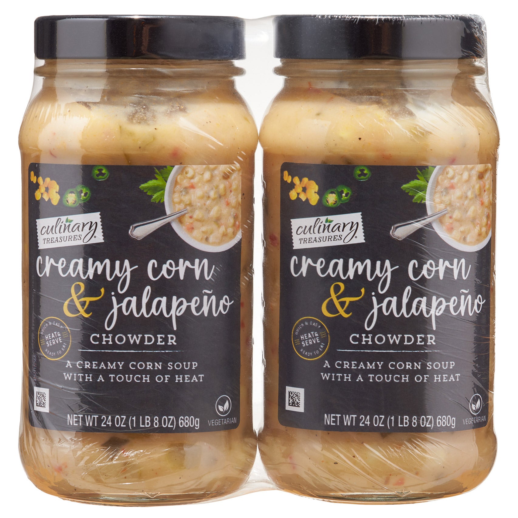CULINARY TREASURES CREAMY CORN & JALAPENO CHOWDER 2/24 OZ - Image 1