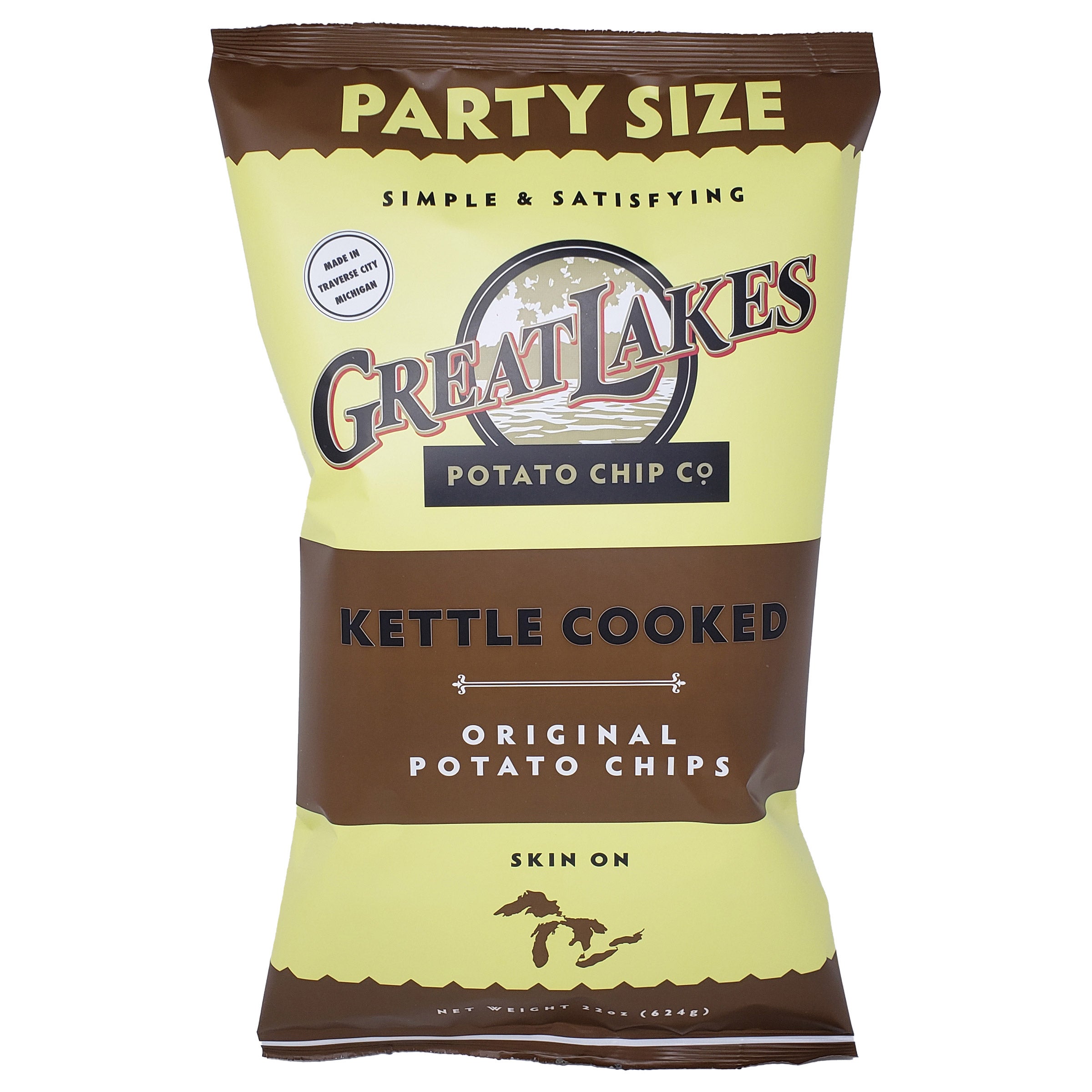 GREAT LAKES ORIGINAL POTATO CHIPS 22 OUNCE BAG