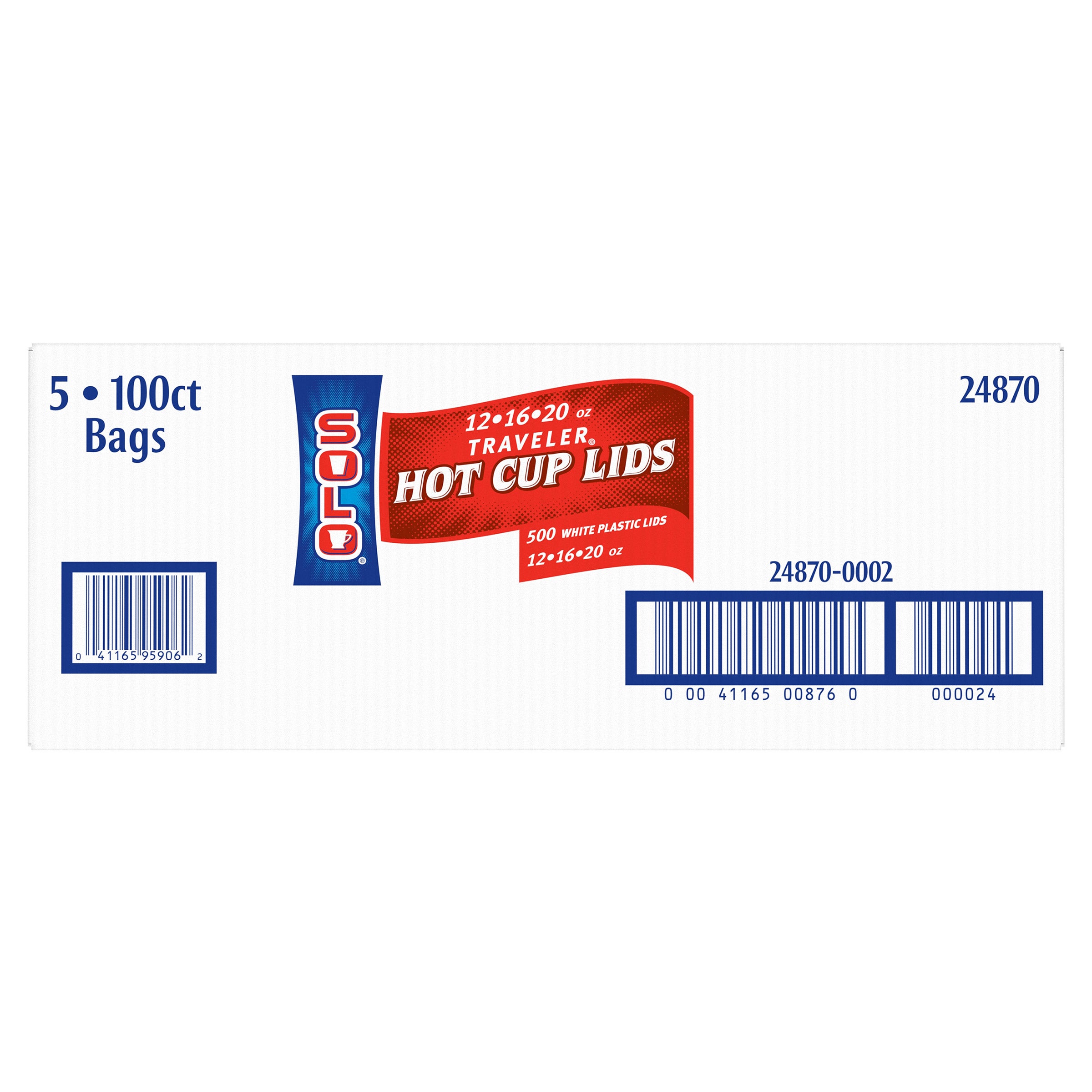 SOLO HOT CUP LID 12-20 OZ HOT CUP LID WHITE 500 CT