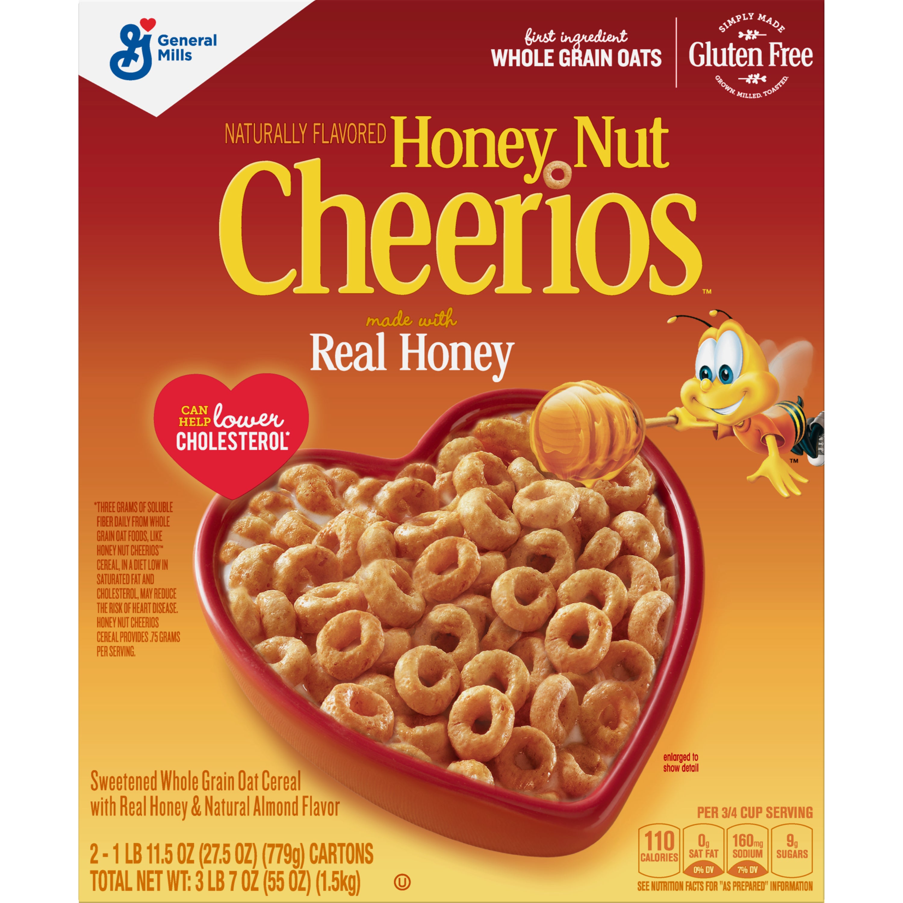 GENERAL MILLS HONEY NUT CHEERIOS 55 OZ - Image 1
