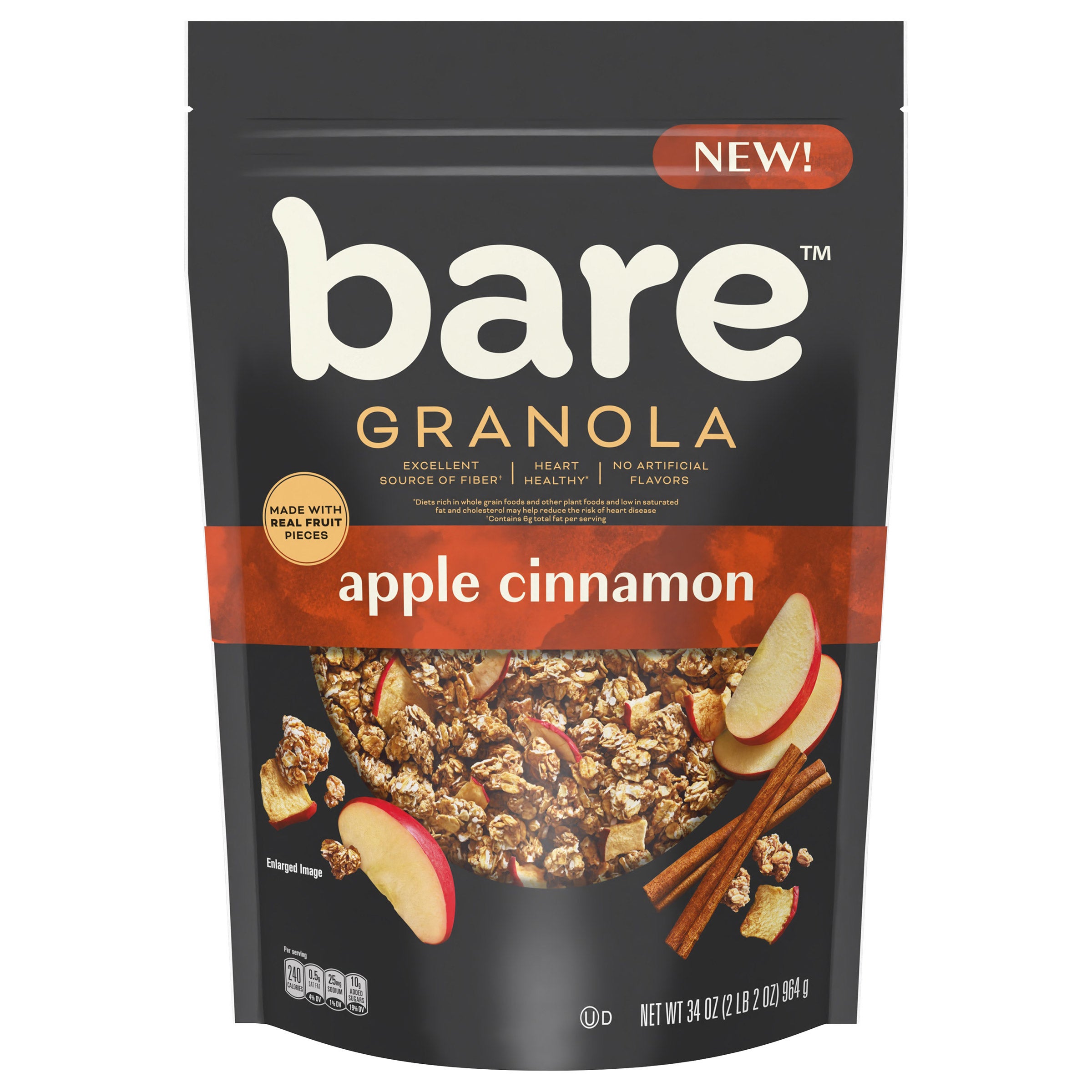 BARE APPLE CINNAMON GRANOLA 34 OZ (2.12 LBS)