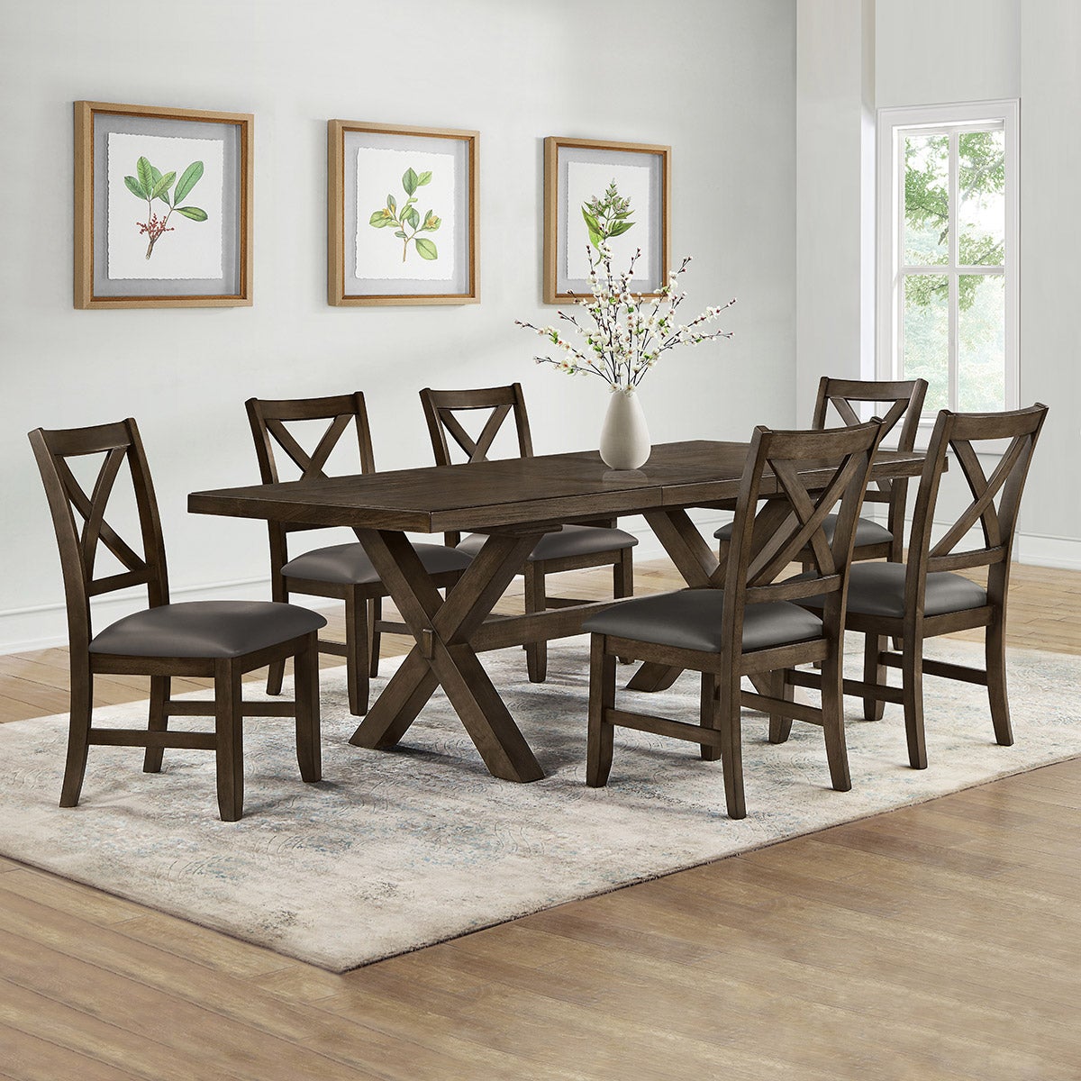 BAYSIDE FURNISHINGS BLAKELY 7-PIECE DINING SET