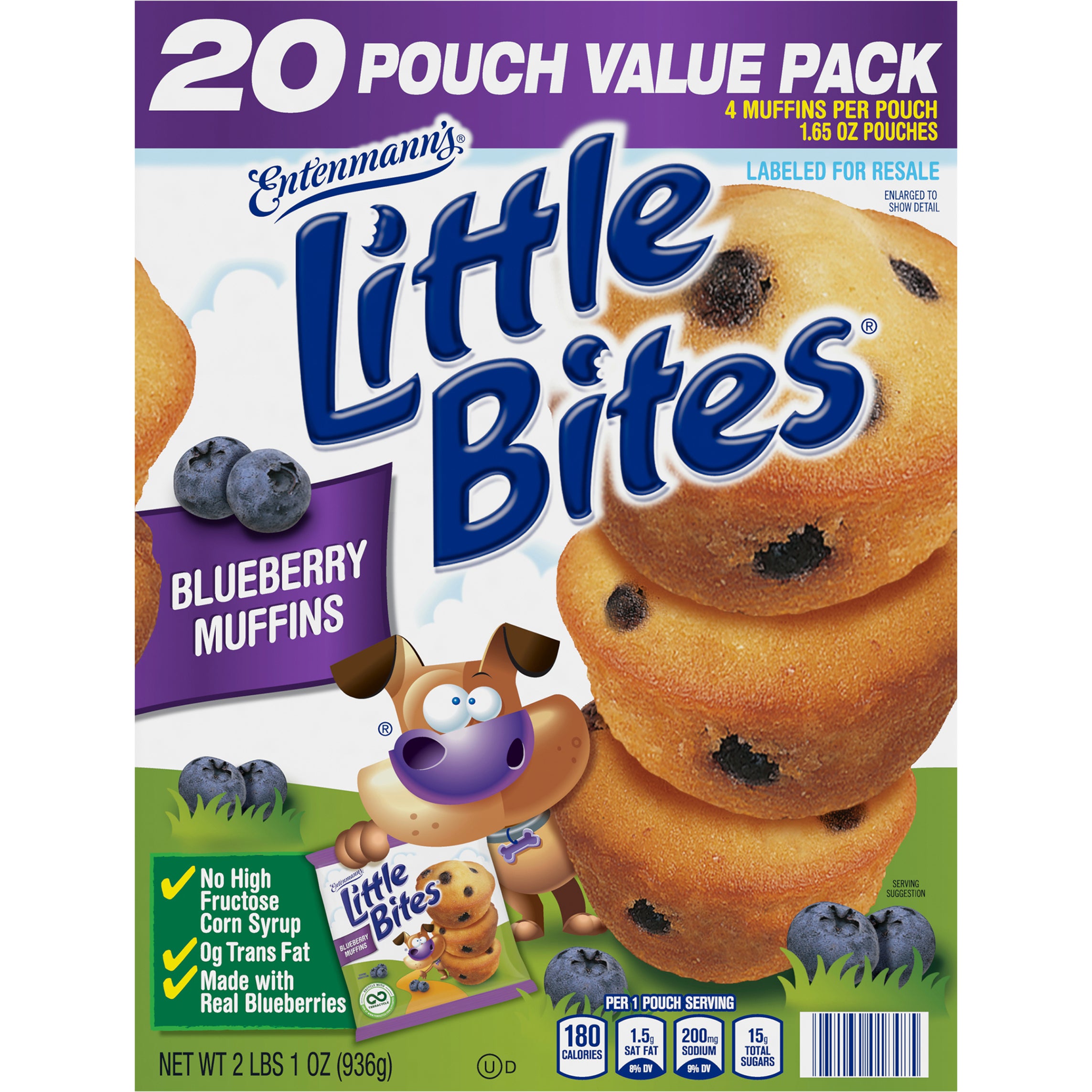 ENTENMANN'S LITTLE BITES BLUEBERRY 20 CT (2.06 LBS) - Image 1