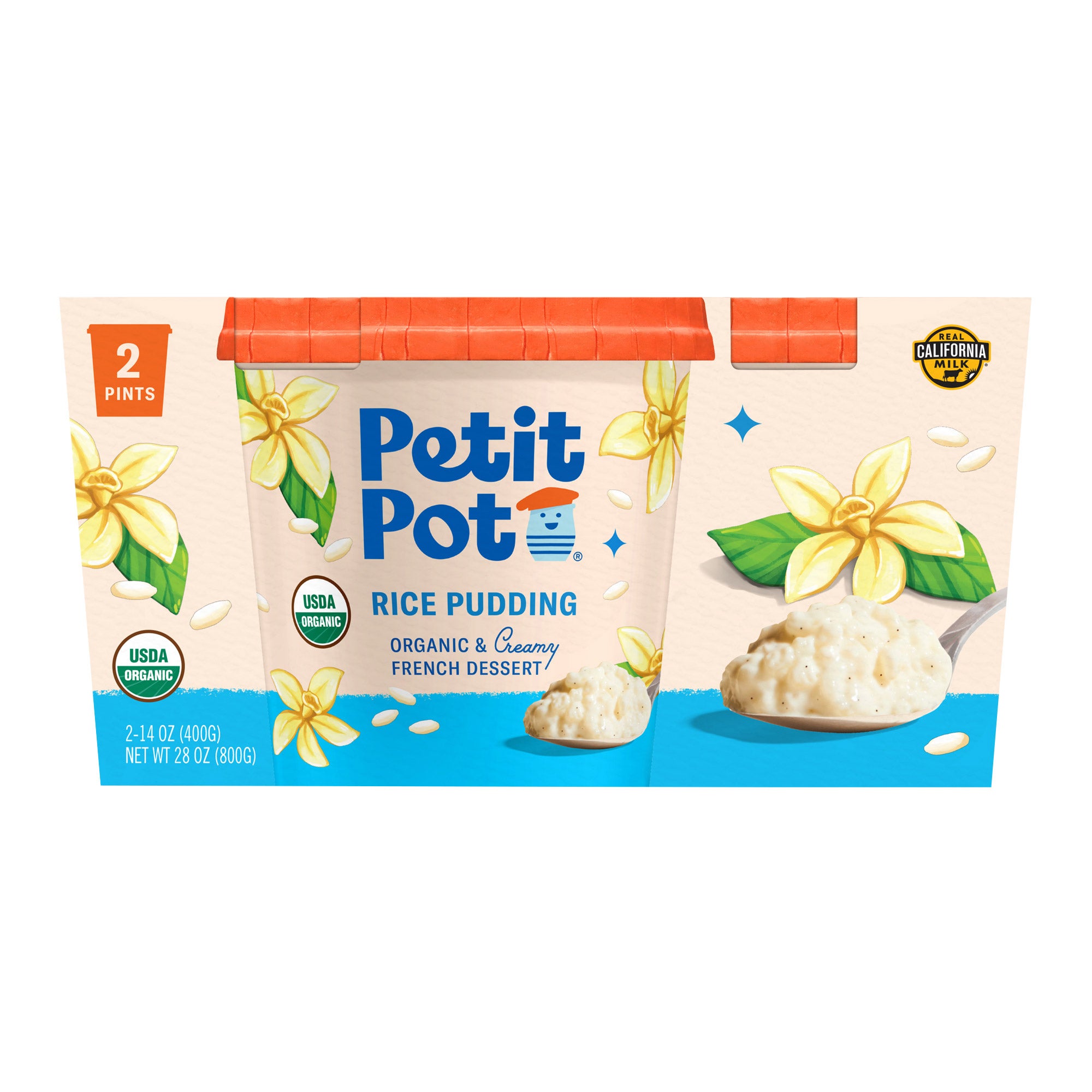 ORGANIC PETIT POT RICE PUDDING 2 COUNT 14 OUNCES EACH
