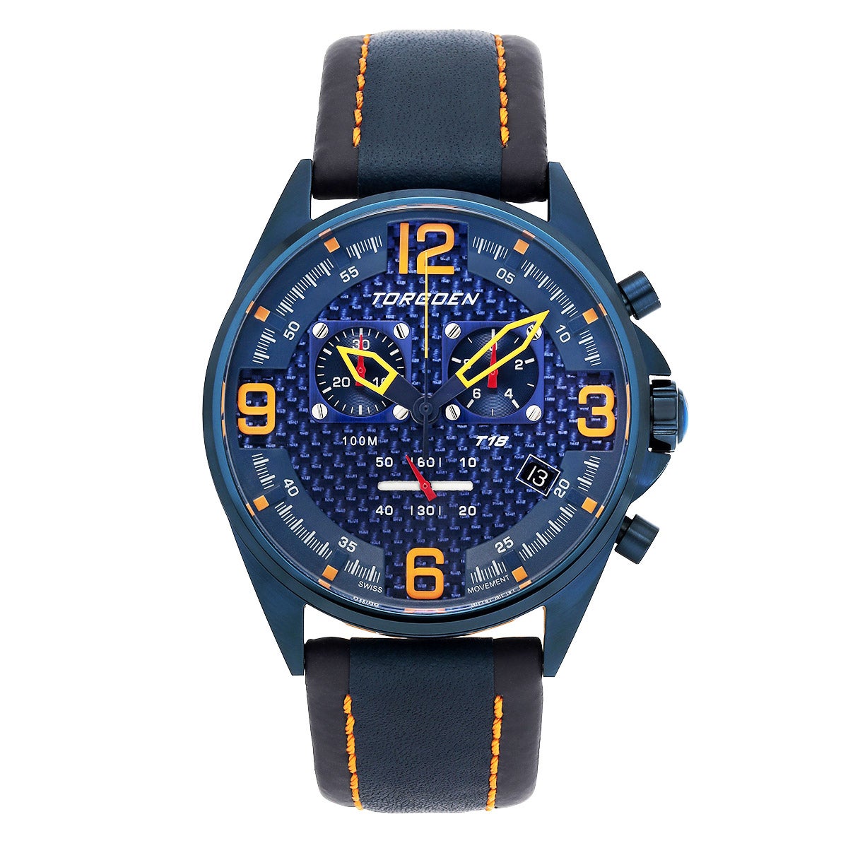 TORGOEN T18 NAVY BLUE DIAL CHRONOGRAPH MENS WATCH - Image 1