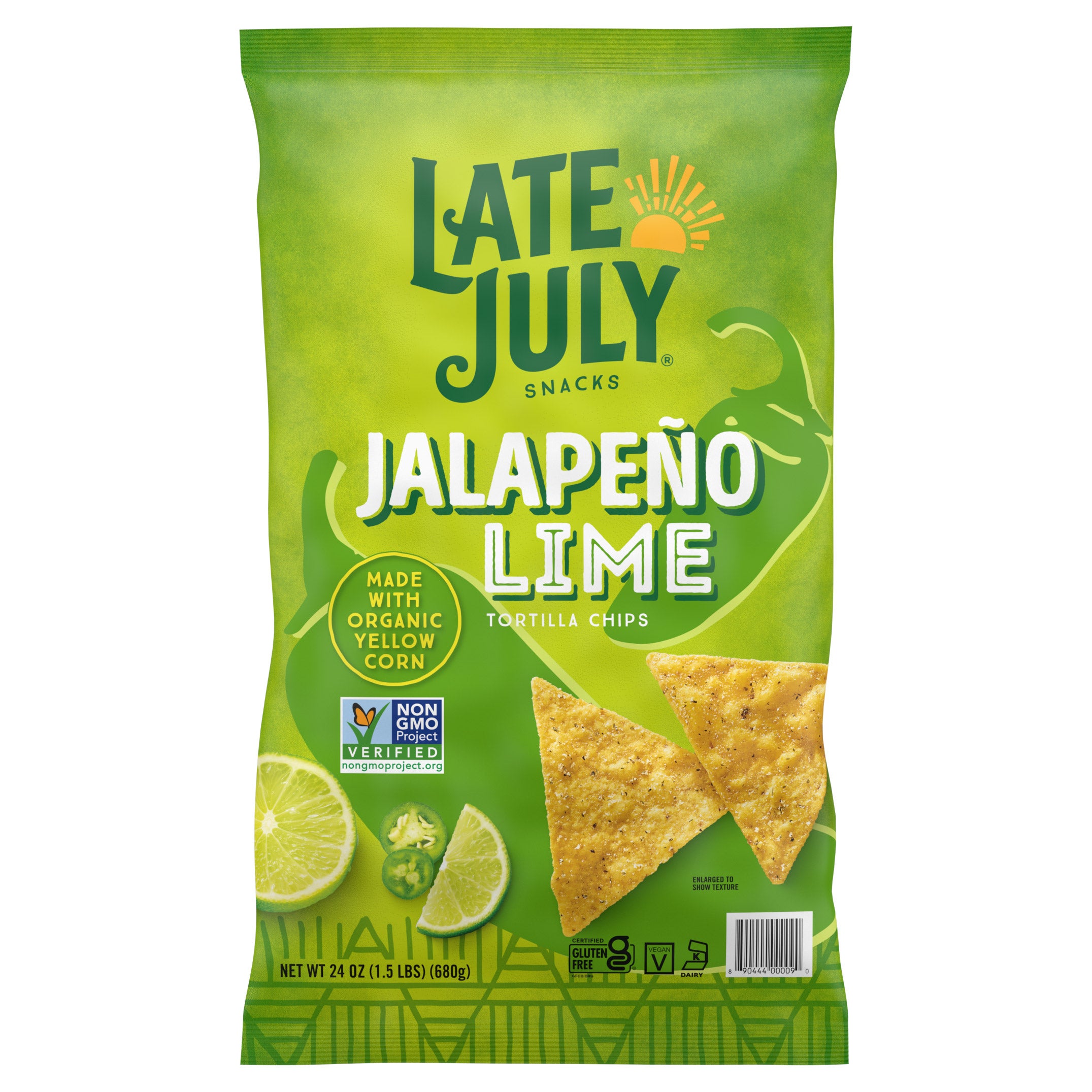 LATE JULY JALAPENO LIME CHIPS 24 OZ
