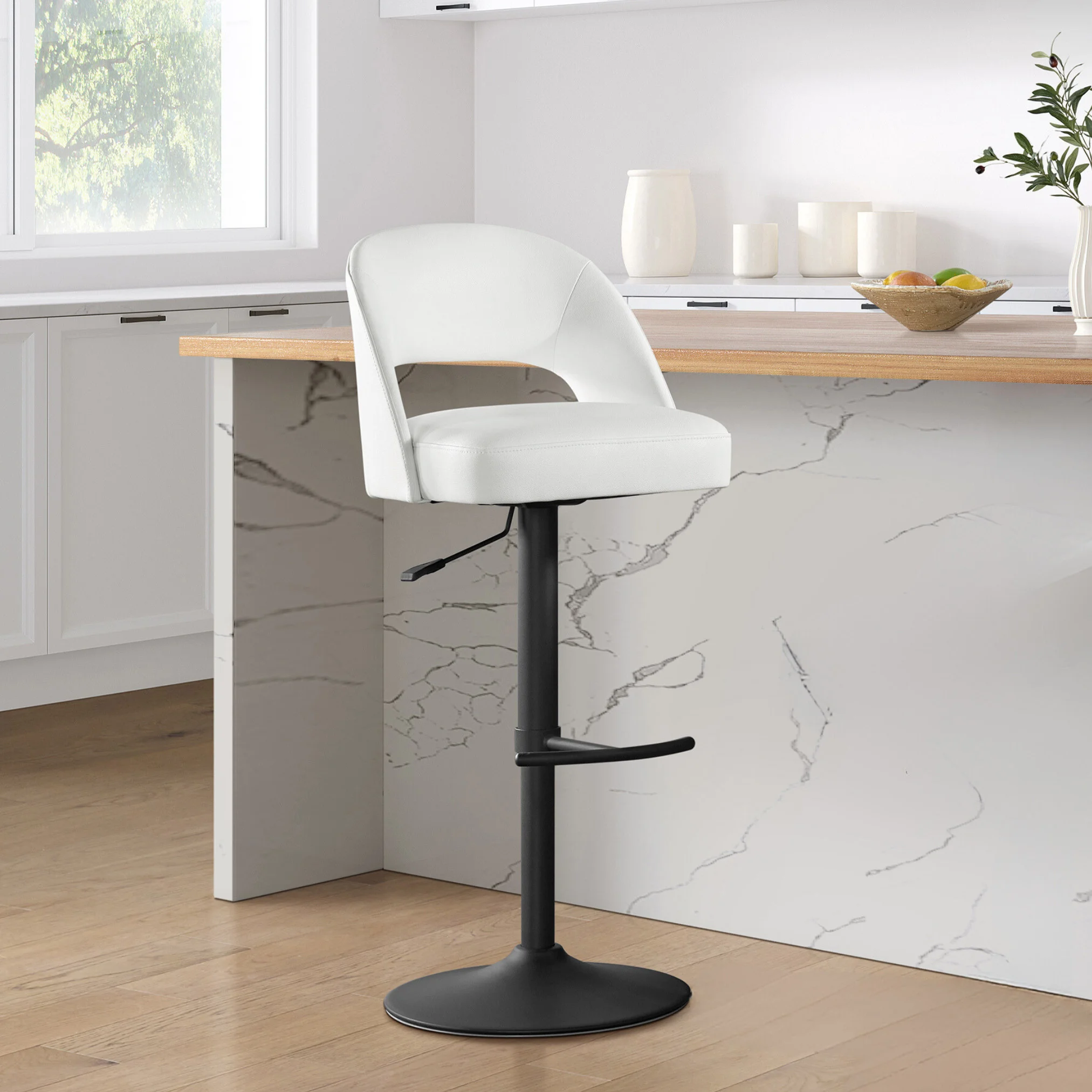AIDEN & IVY BRIGHTPORT GASLIFT SWIVEL BARSTOOL