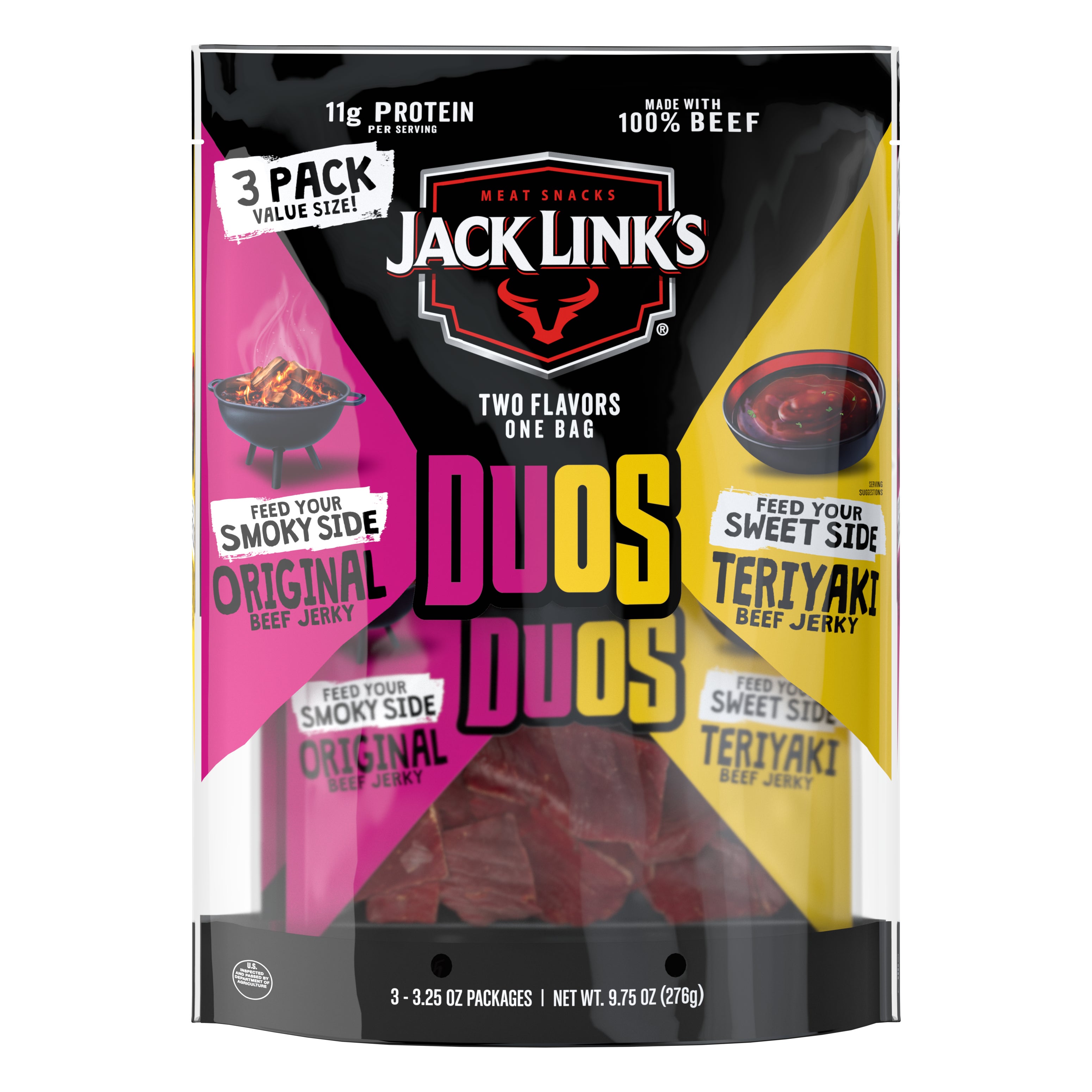 JACK LINKS DUO'S ORIGNIAL AND TERIYAKI 3/3.25 OZ