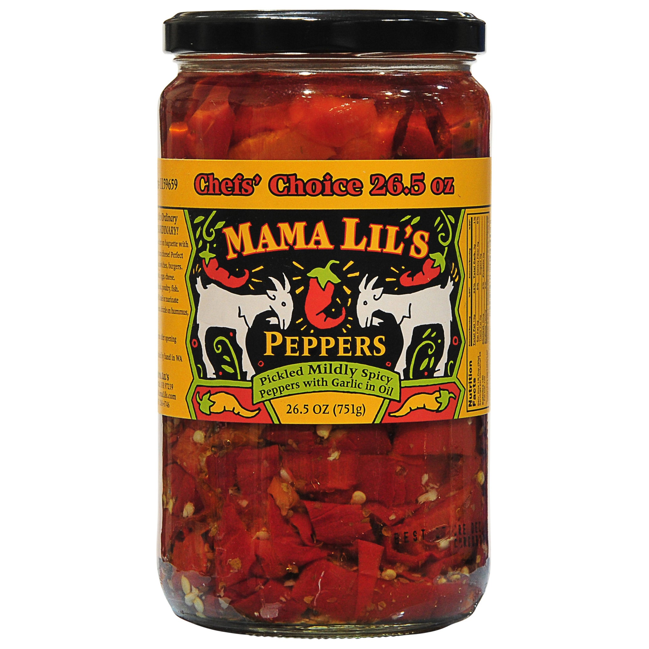 MAMA LIL'S MILDLY SPICY PEPPERS 26.5 OZ
