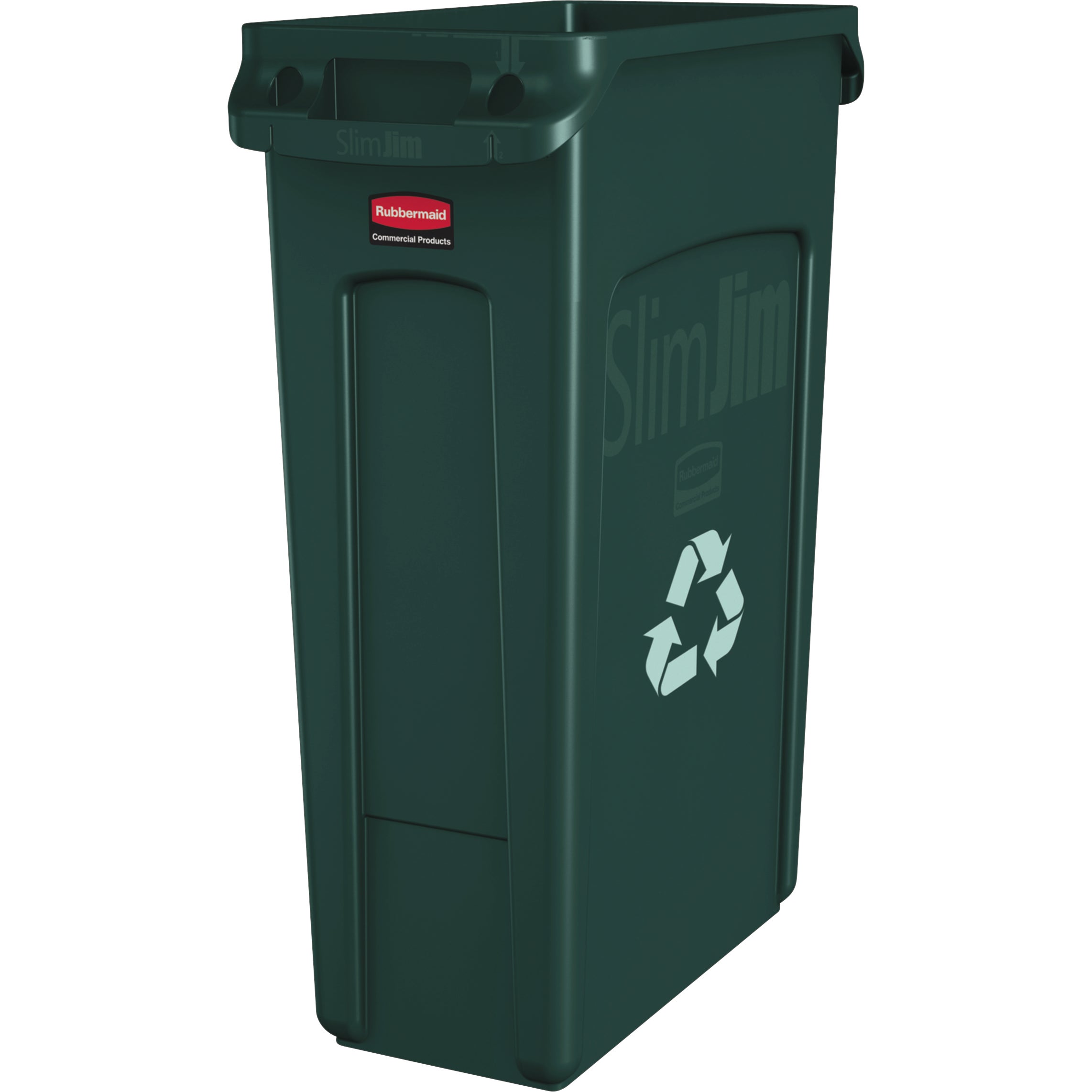 RUBBERMAID SLIM JIM GREEN W/VENTING CHANNELS 23 GAL - Image 1