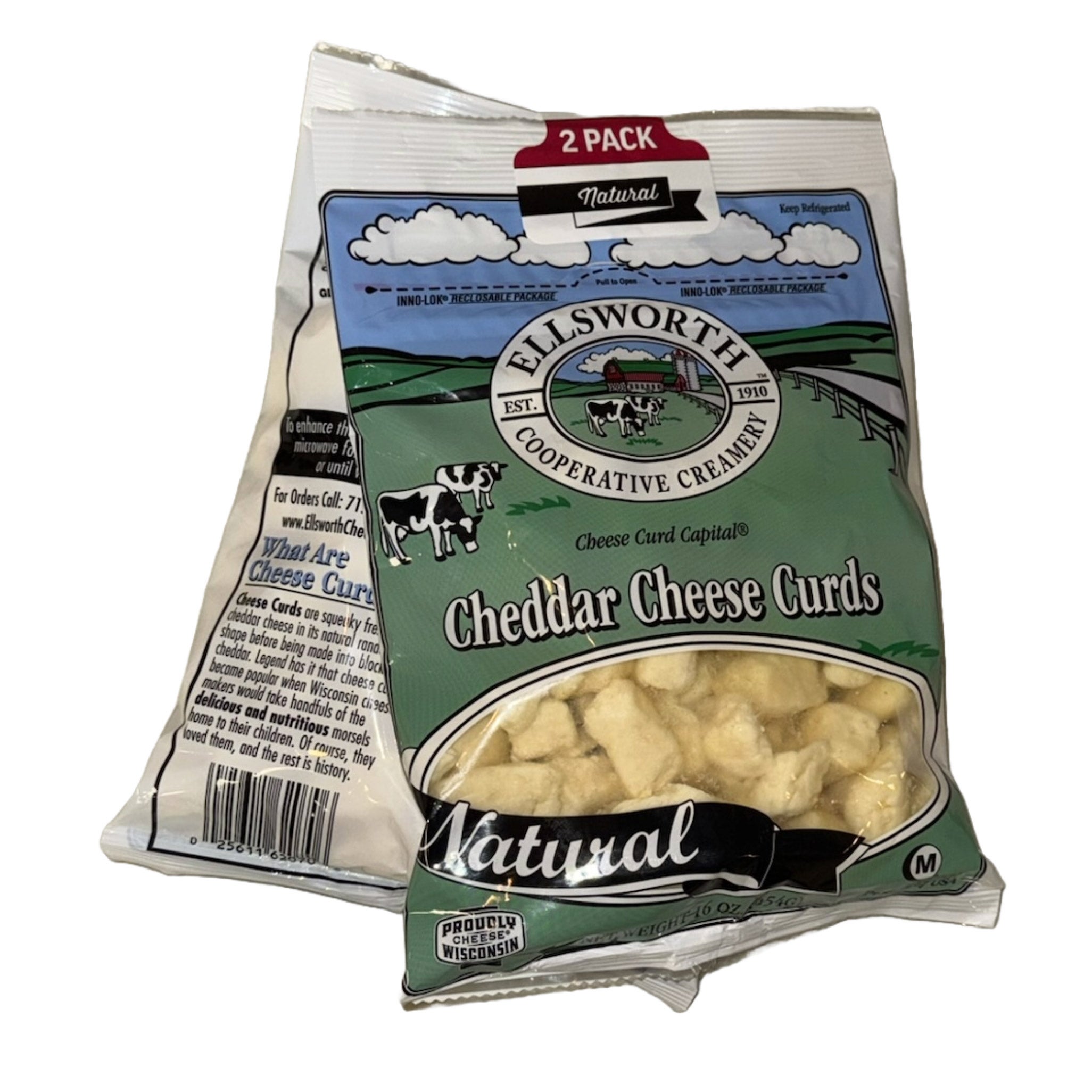 ELLSWORTH CREAMERY NATURAL CHEESE CURDS 2/16 OUNCE PACKAGES - Image 1