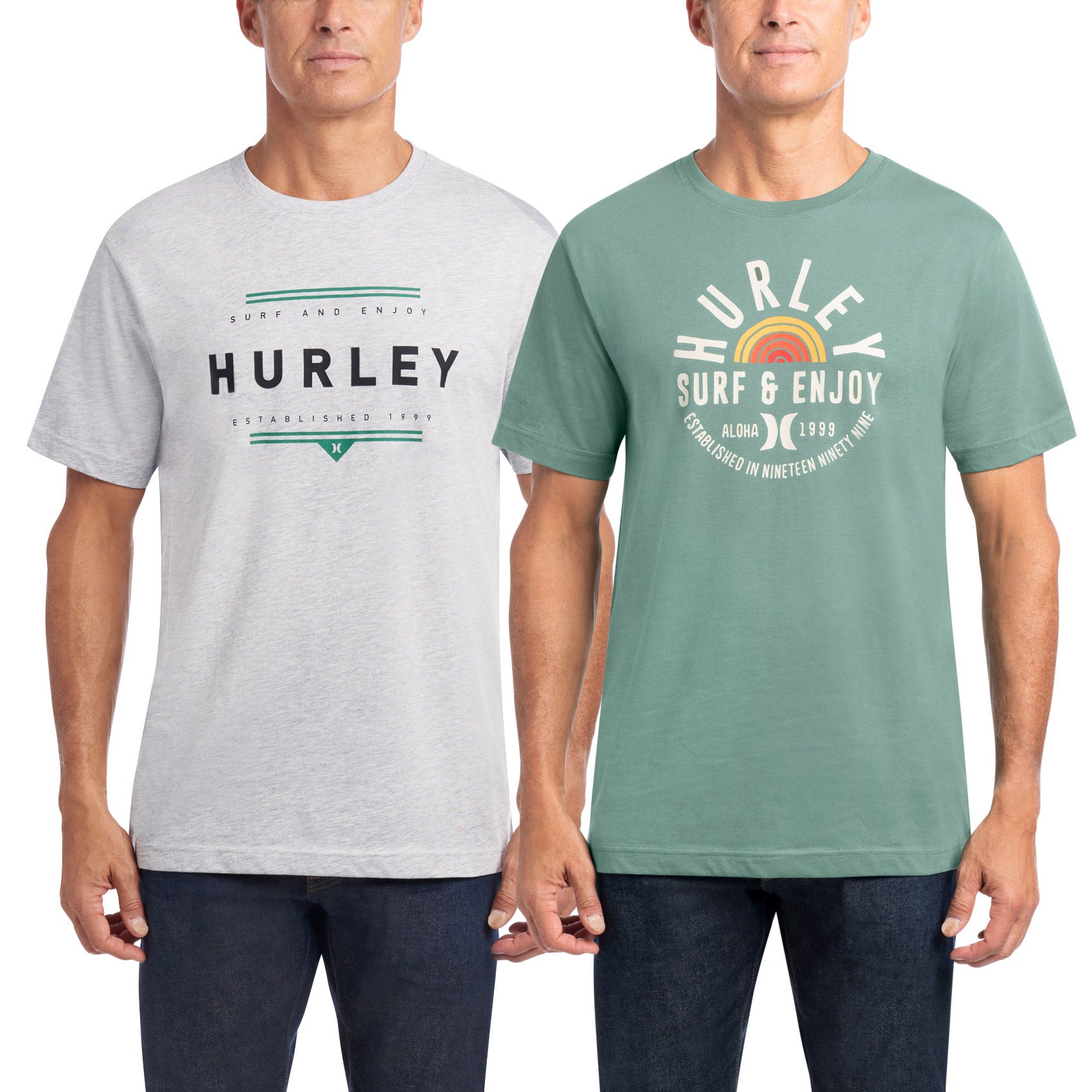 HURLEY MEN'S GRAPHIC TEE 2PK