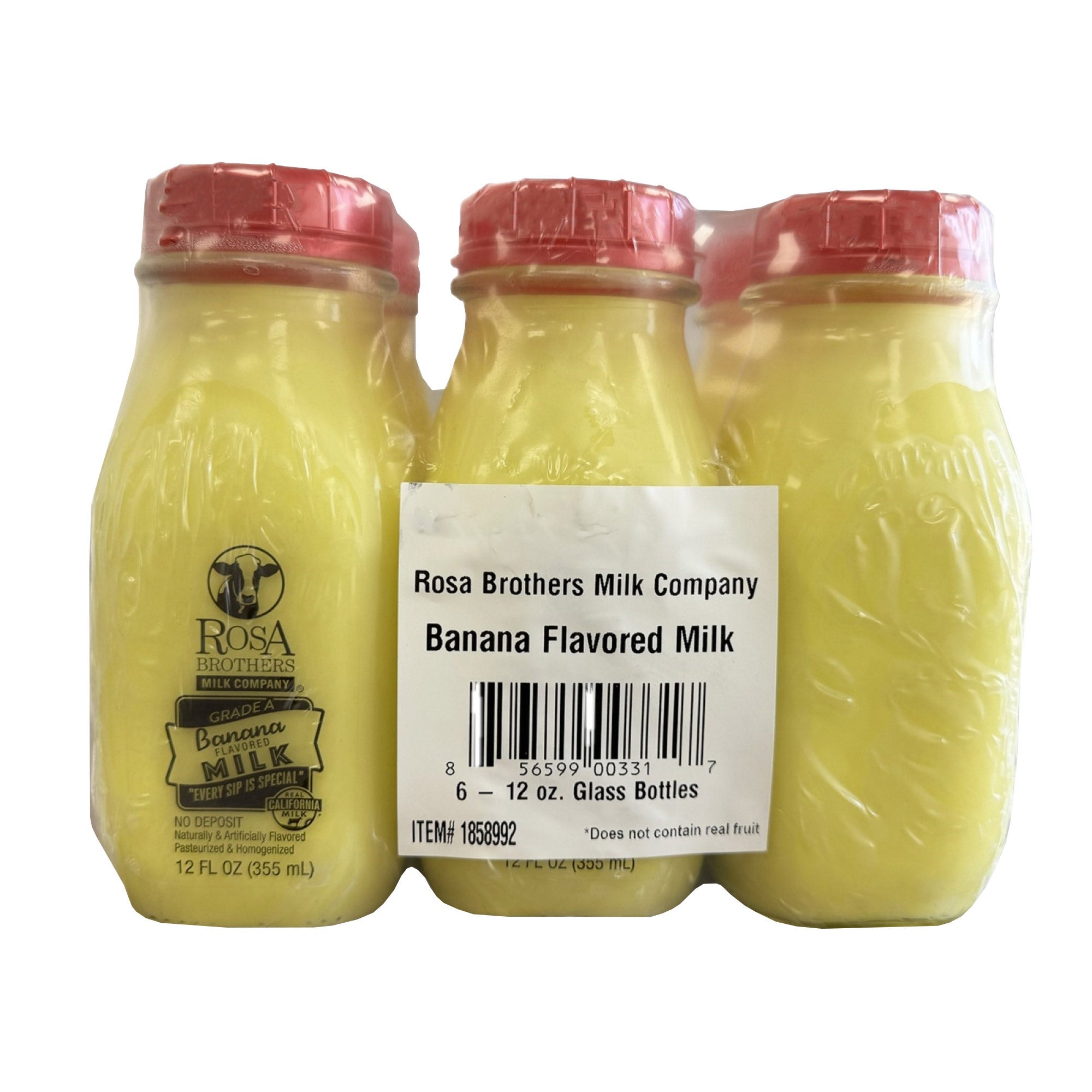 ROSA BROTHERS BANNANNA WHOLE MILK 6 PACK 12 OUNCES EACH - Image 1