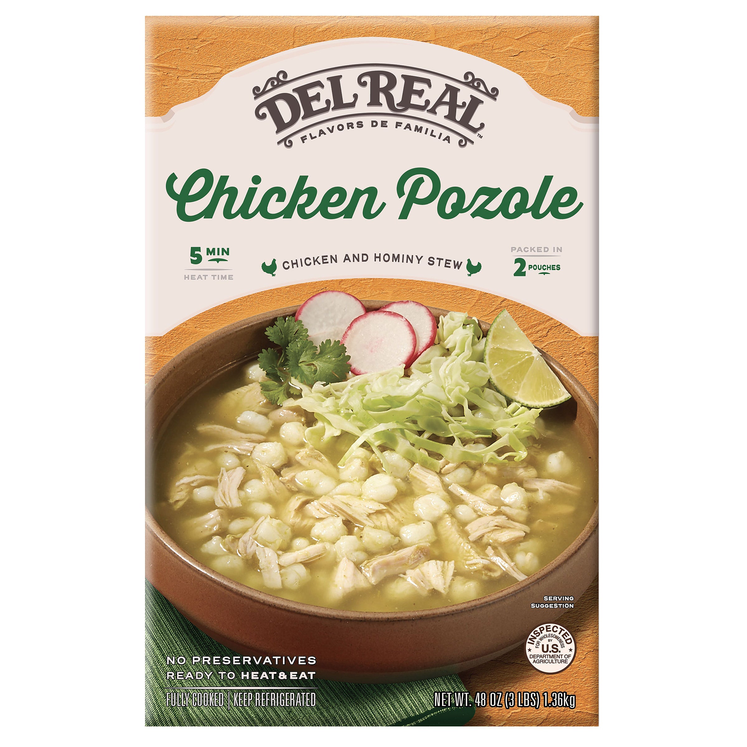 DEL REAL GREEN CHICKEN POZOLE 2/24 OZ - Image 1