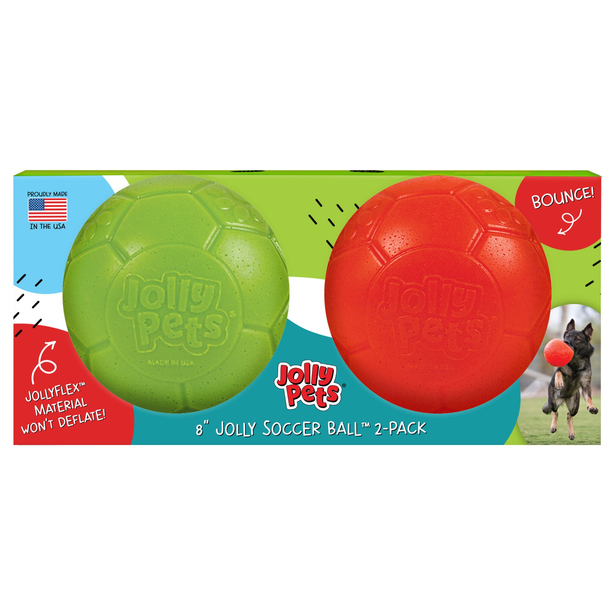JOLLY PETS SOCCER BALL 2 PACK
