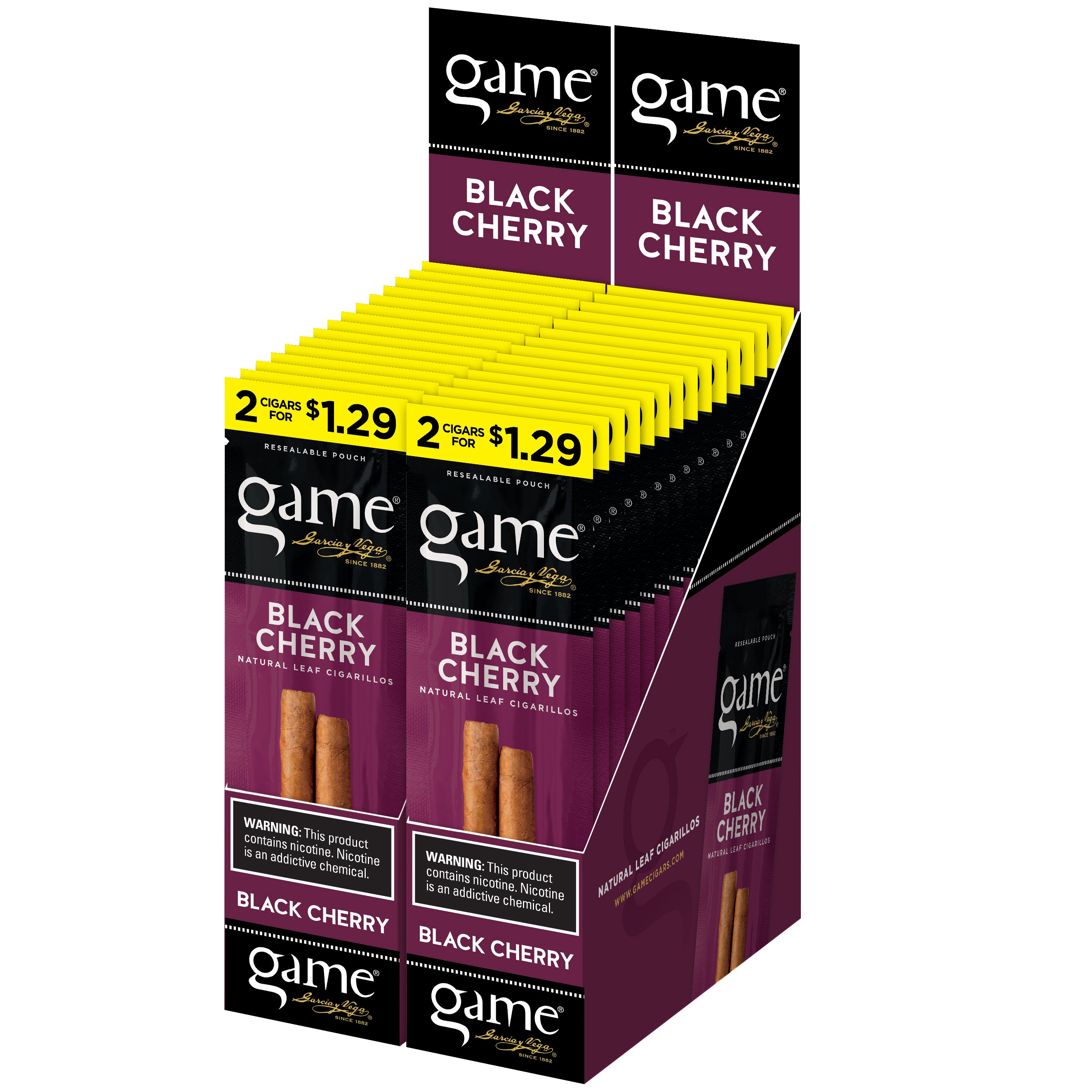 GAME BLACK CHERRY CGRLO 30CT 2/$1.29 PREPRICED