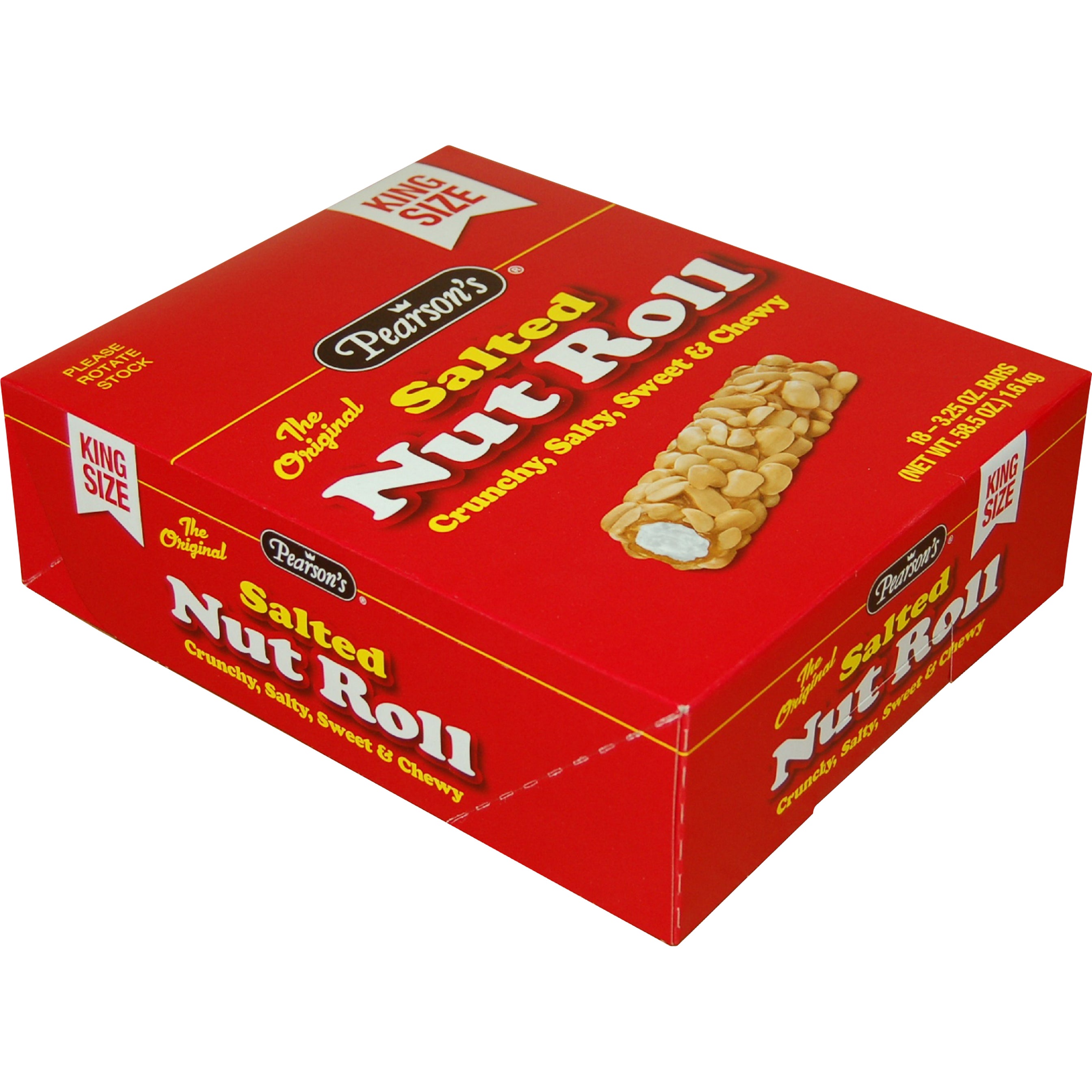 PEARSON'S SALTED NUT ROLL KING SIZE 18CT/3.25 OZ