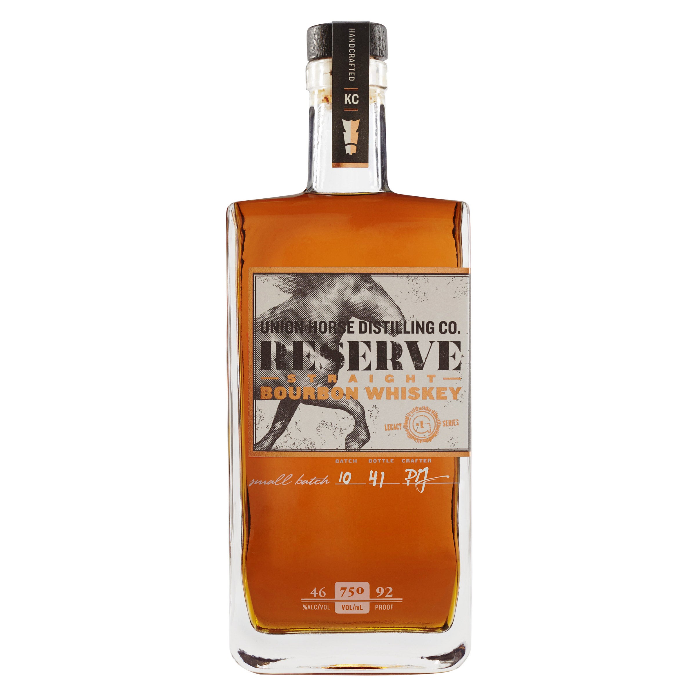 UNION HORSE DISTILLING STRAIGHT BOURBON LENEXA, KS 750ML