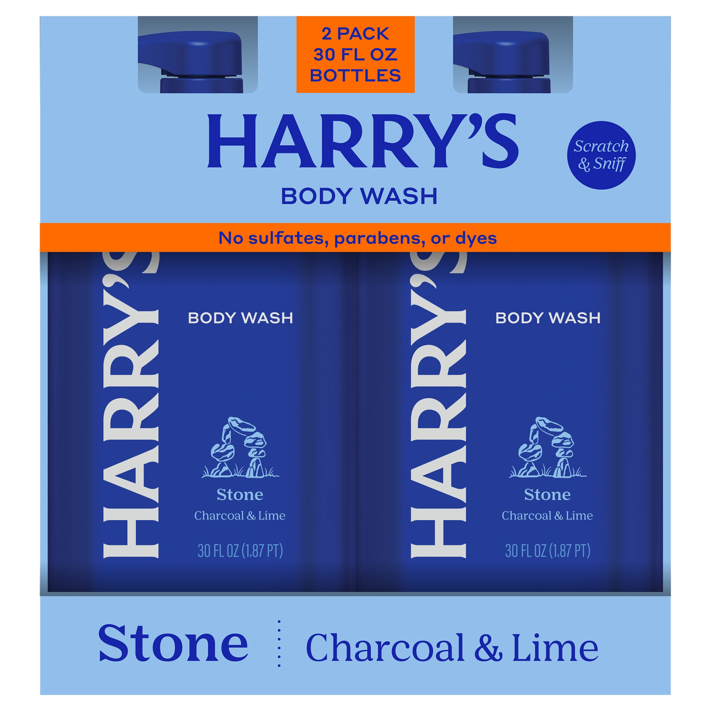 HARRY'S STONE BODY WASH 2/30 FL OZ