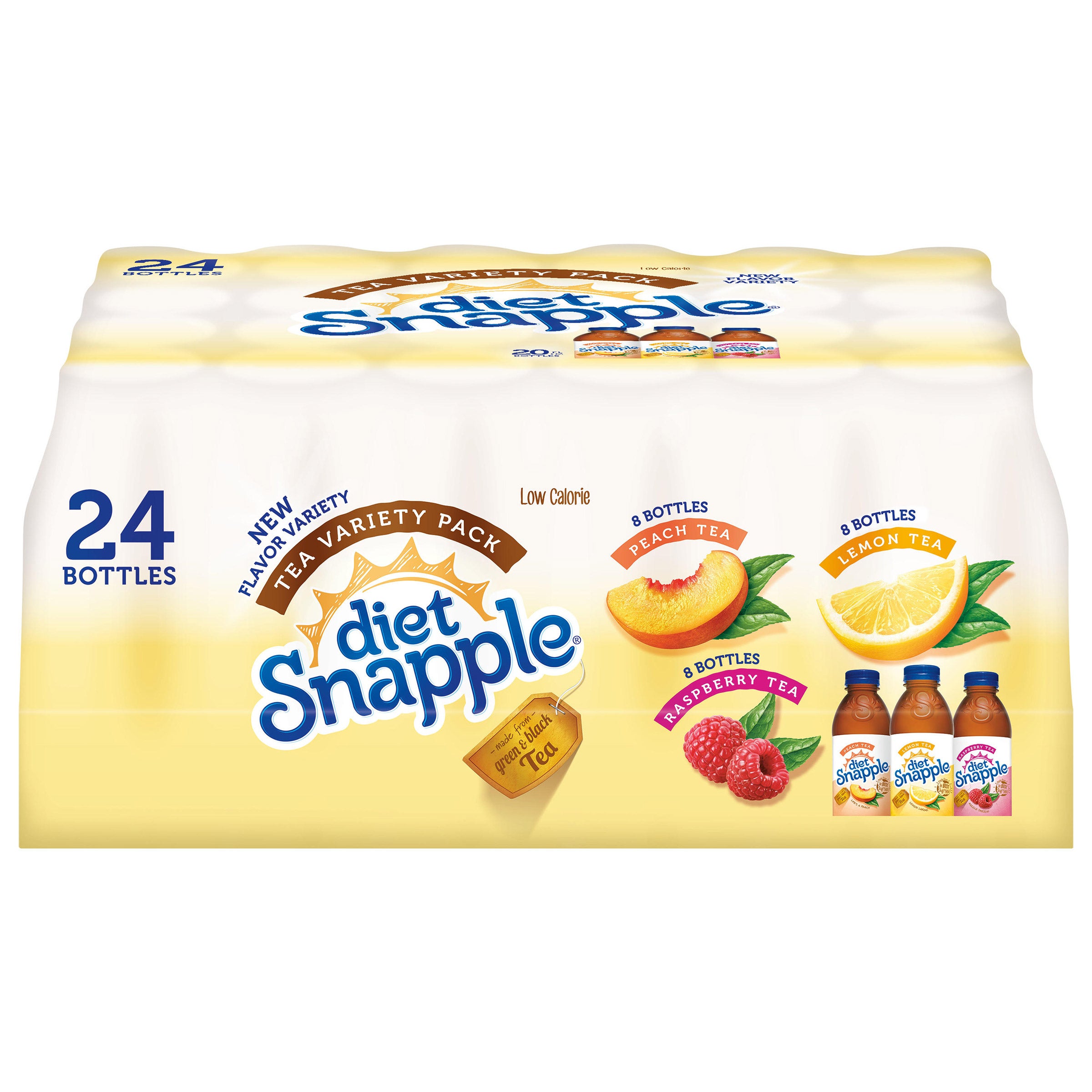 SNAPPLE ZERO SUGAR TEA VARIETY PACK 24/20 OZ BOTTLES