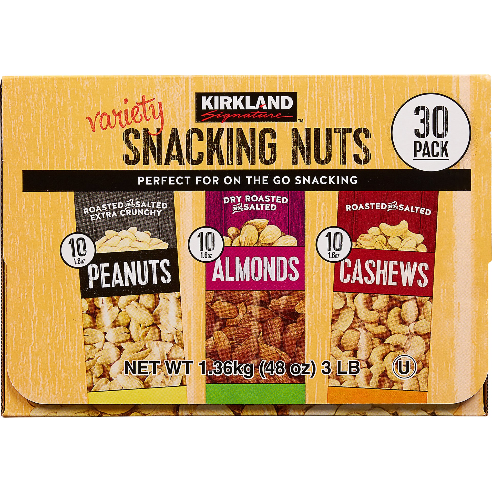 KIRKLAND SIGNATURE SNACKING NUTS VARIETY 30 COUNT BOX - Image 1