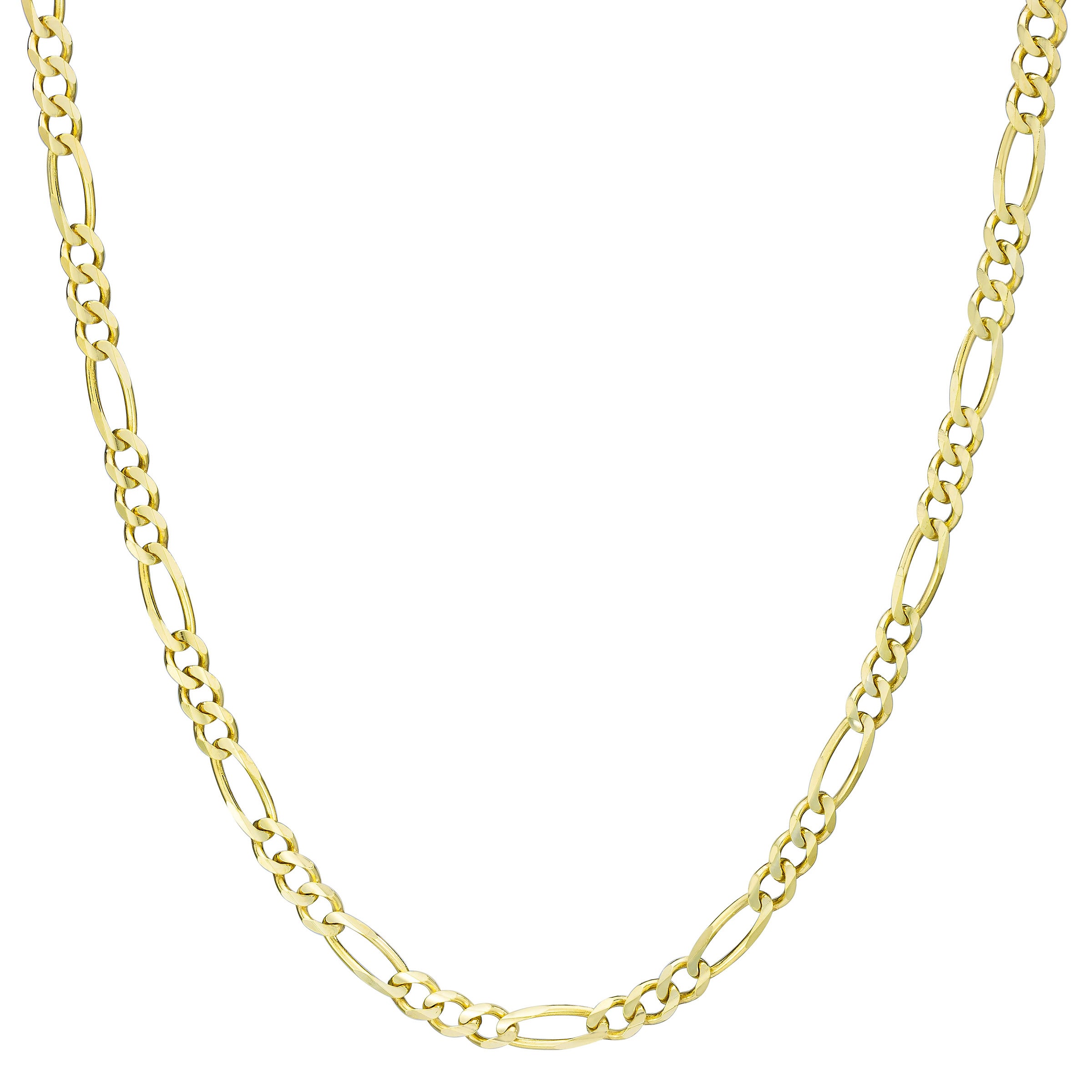 14KT YELLOW GOLD FIGARO NECKLACE 18¨ MADE IN ITALY