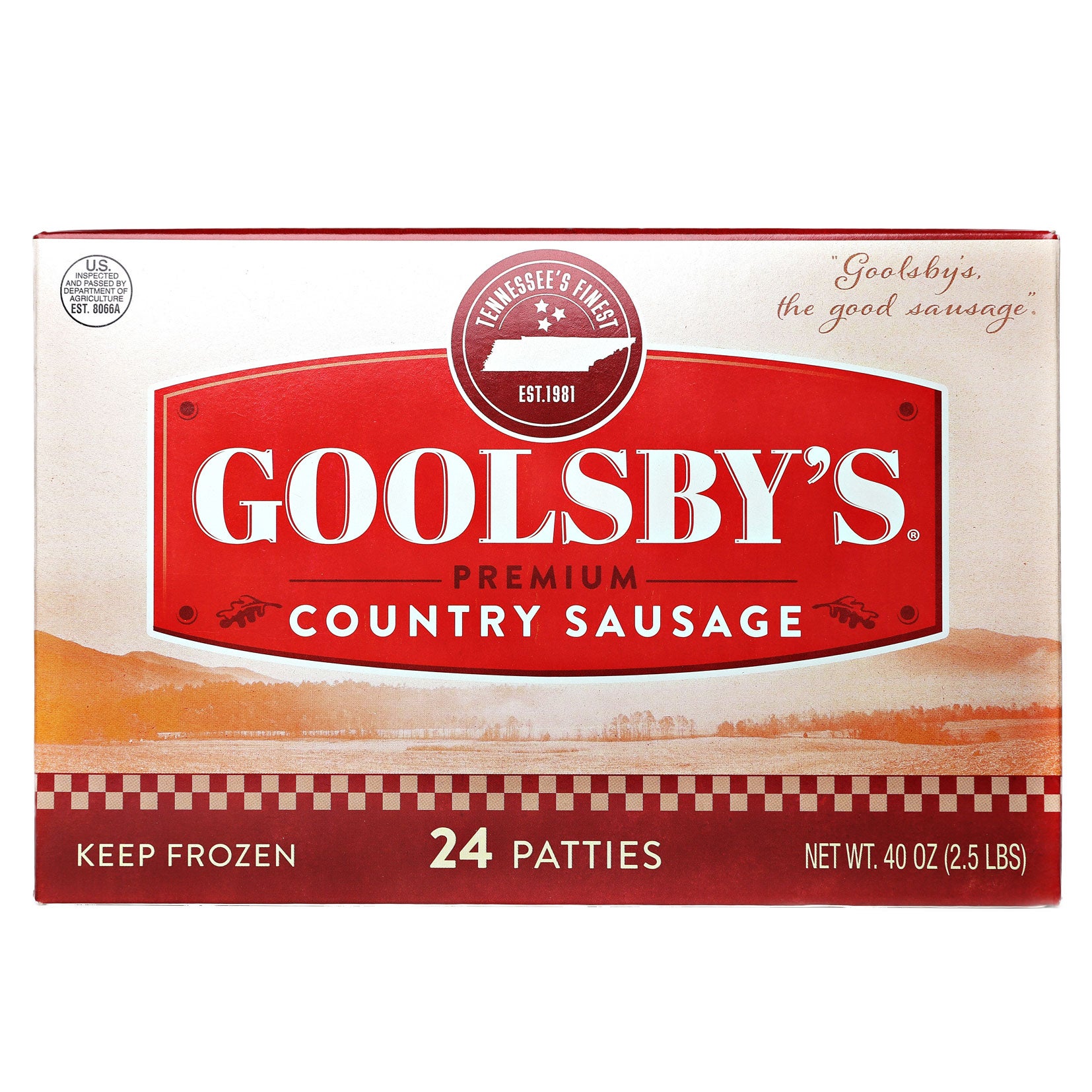 GOOLSBY'S COUNTRY SAUSAGE 2.5 LBS