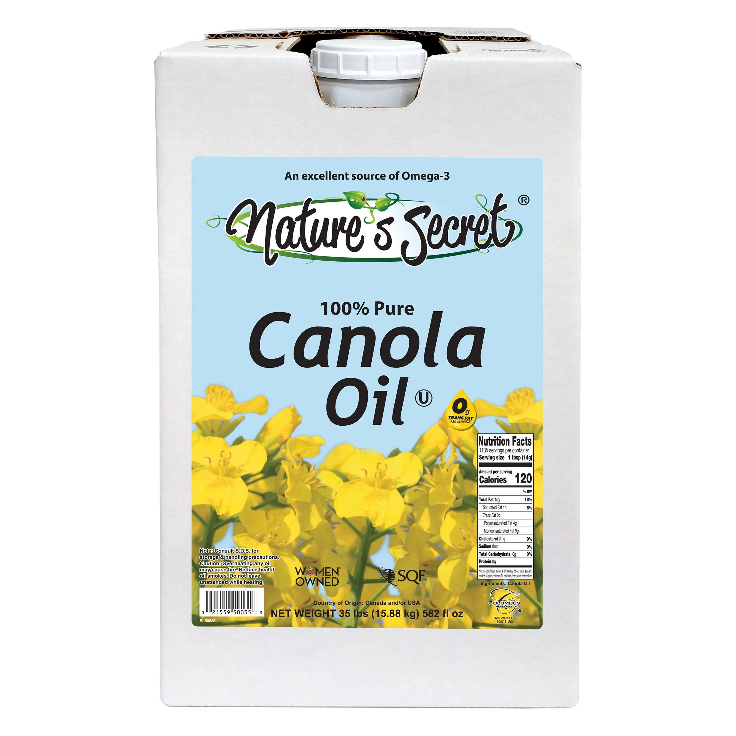 NATURE'S SECRET CANOLA OIL 35 LB