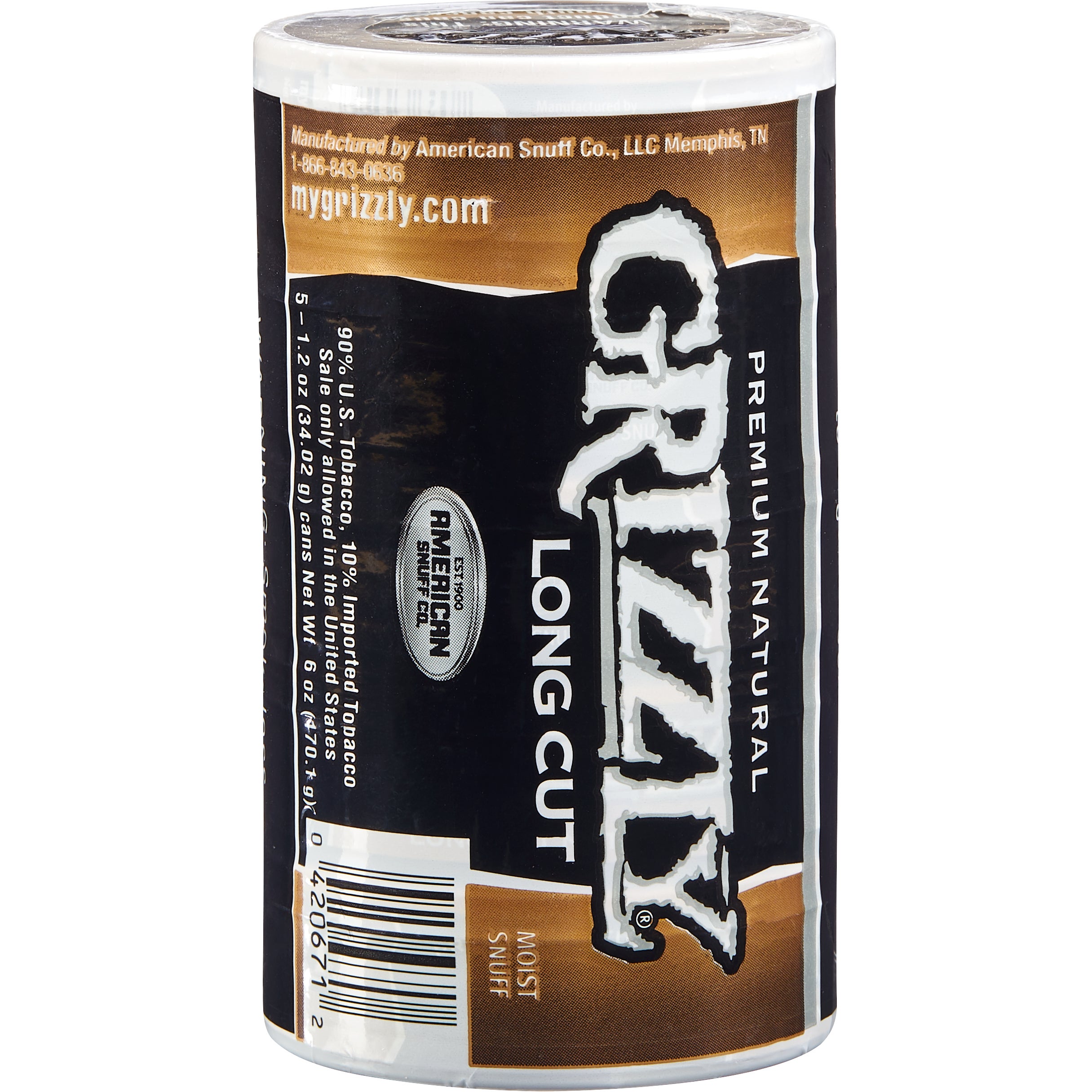 GRIZZLY 1900 LONG CUT 18/5/1.2 OZ CANS