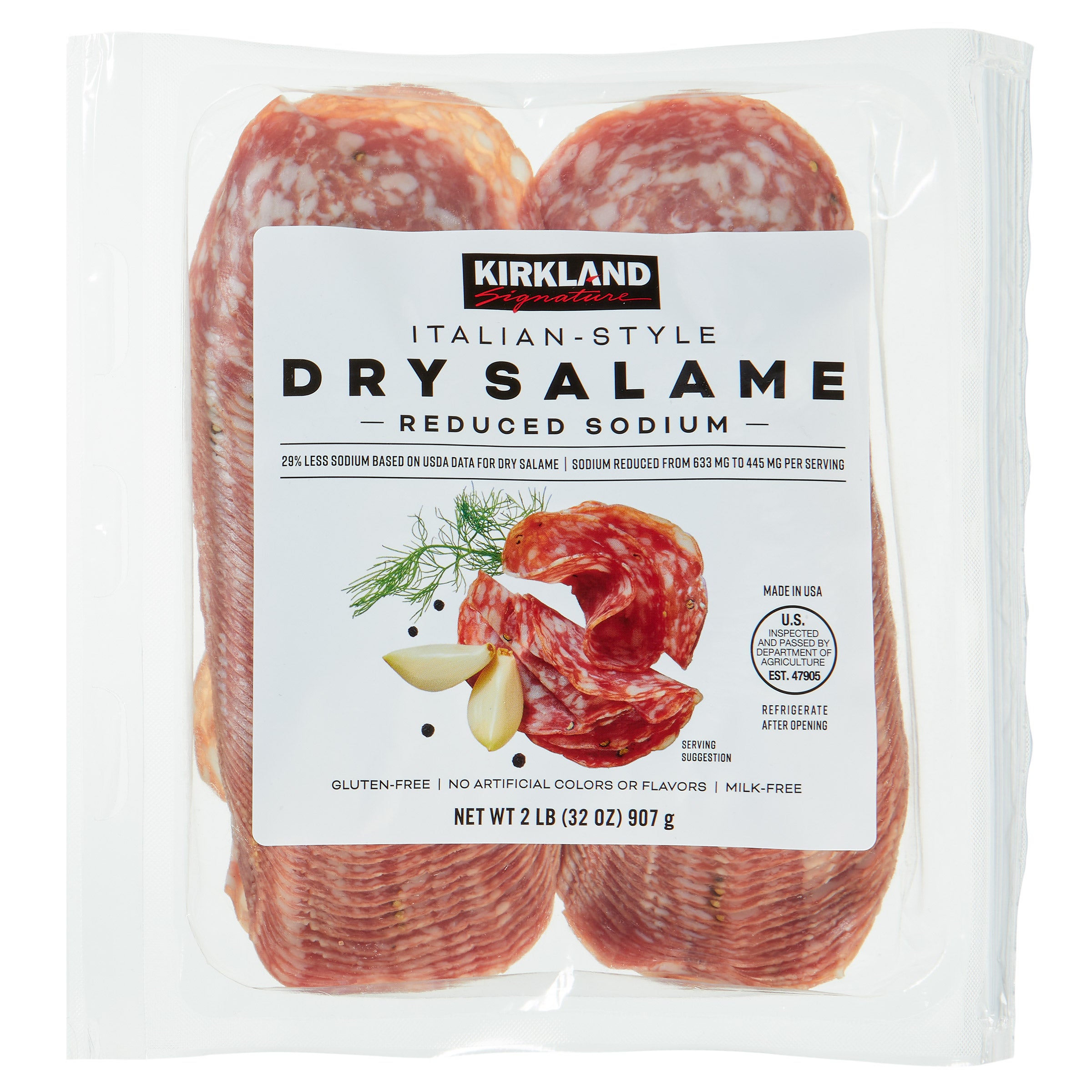 KIRKLAND SIGNATURE REDUCED SODIUM SALAME 32 OZ - Image 1