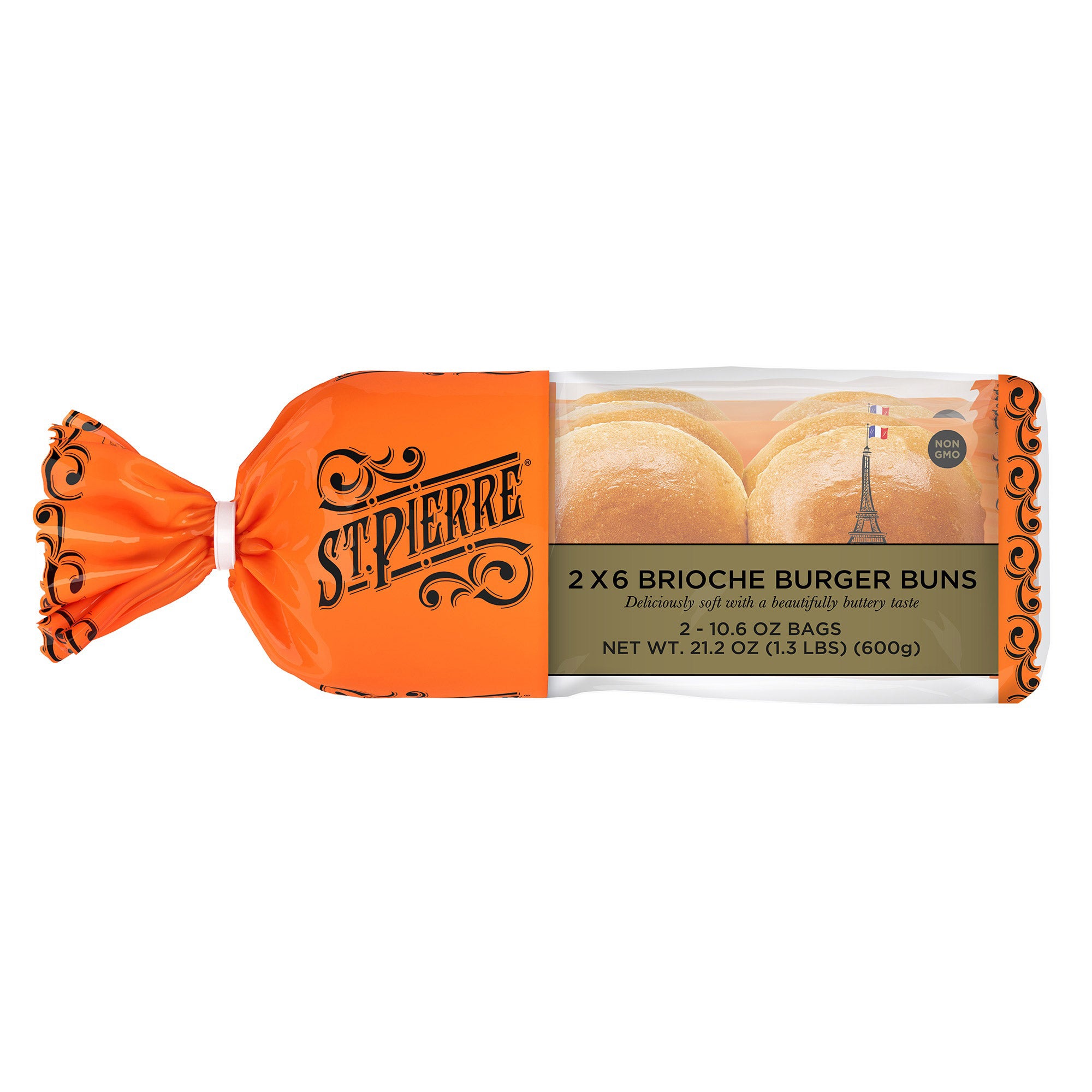 ST PIERRE BRIOCHE BUNS 12 COUNT 21.2 OUNCES