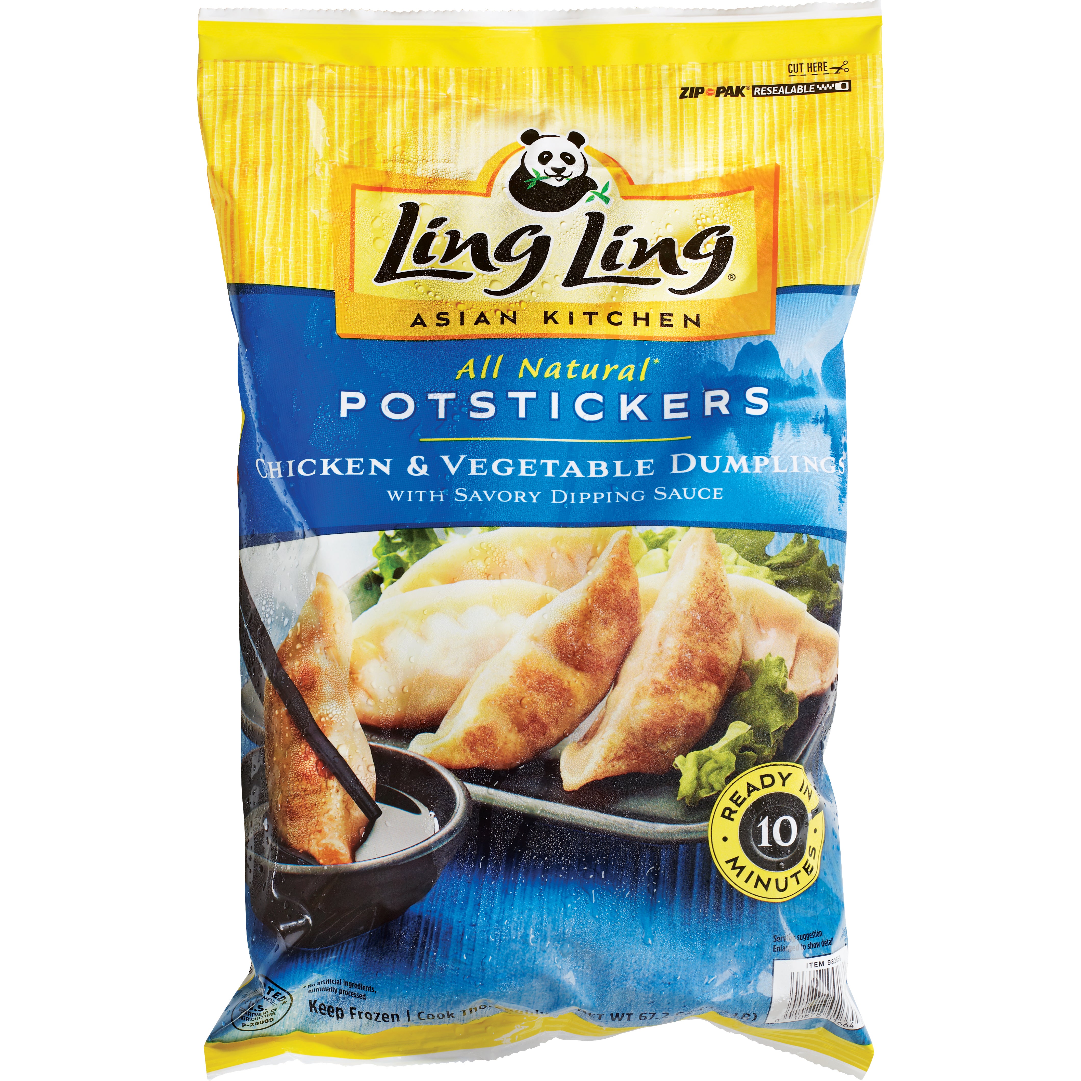 LING LING ALL NATURAL CHICKEN POTSTICKERS 4.2 POUNDS