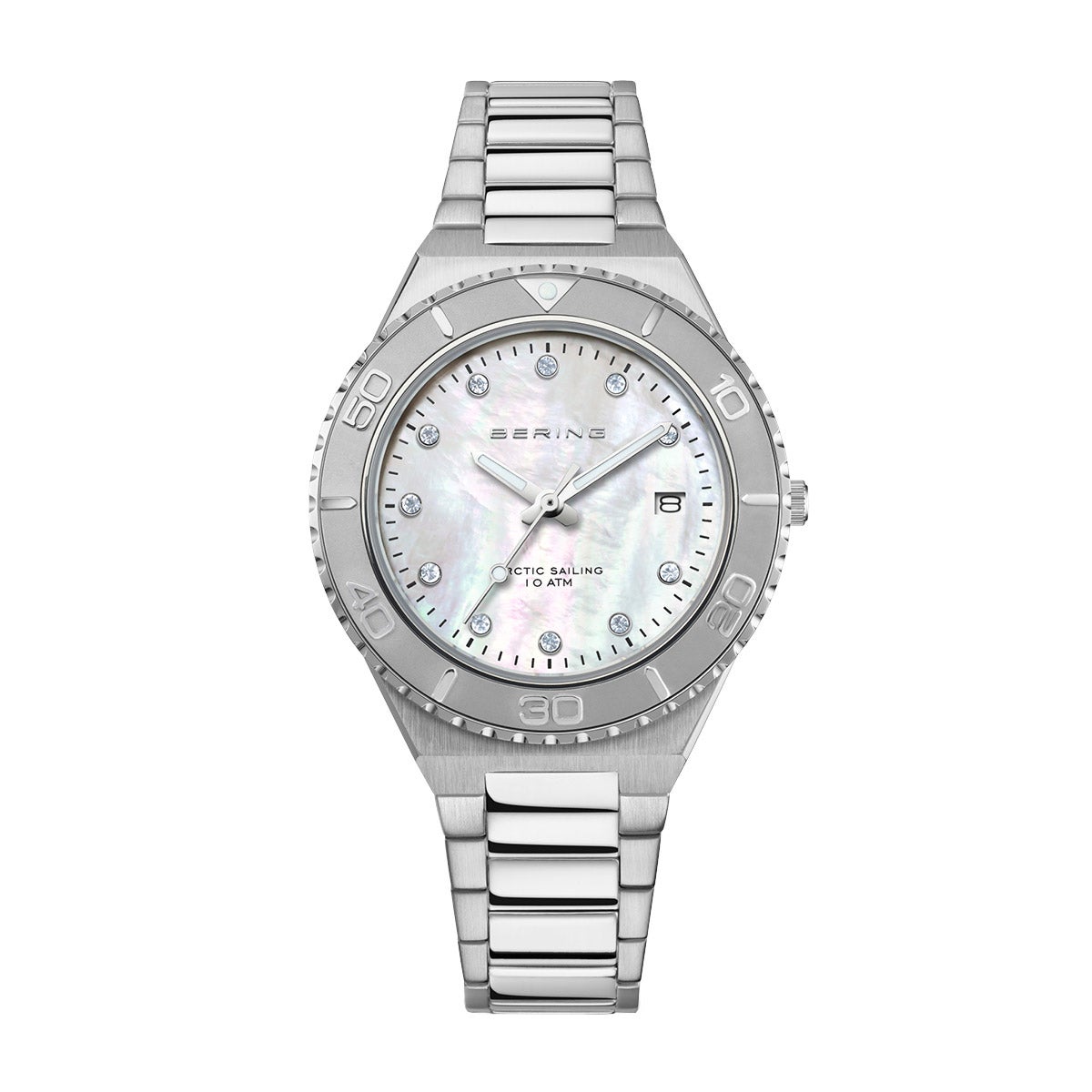 BERING ARCTIC SAILING WHITE MOTHER OF PEARL DIAL LADIES WATCH