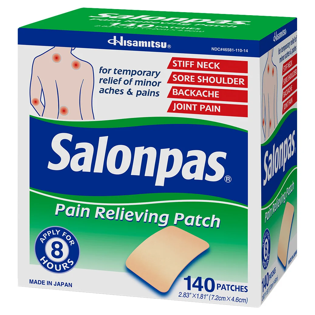 SALONPAS PAIN RELIEVING PATCH 140 COUNT - Image 1