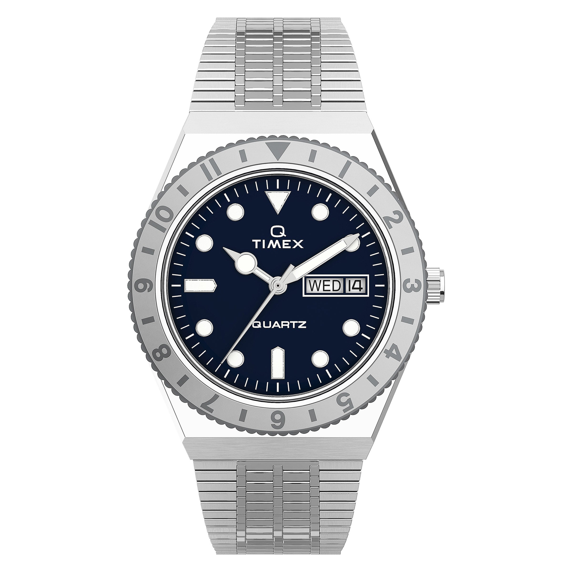 TIMEX Q STAINLESS STEEL CASE QUARTZ LADIES WATCH - Image 1