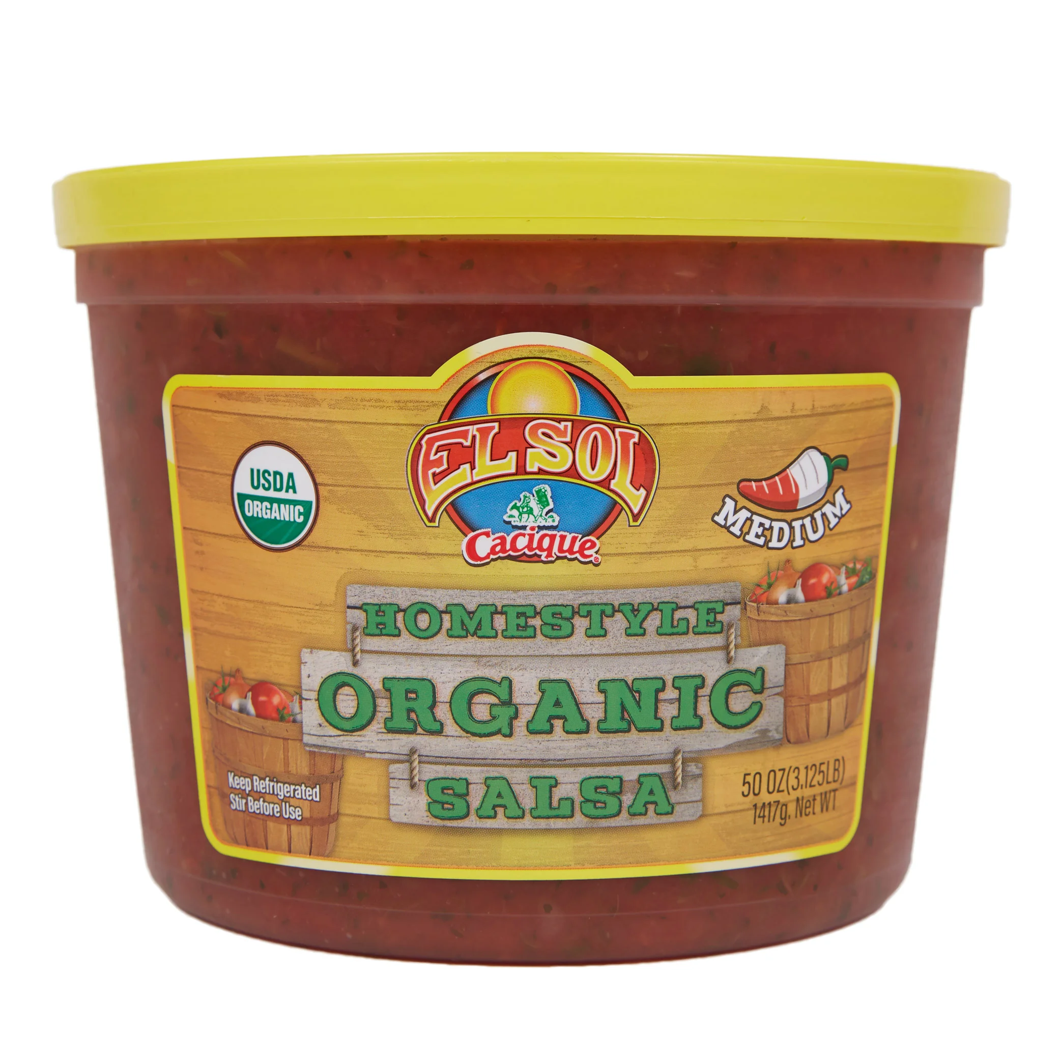 EL SOL ORGANIC HOMESTYLE MED SALSA 50 OZ - Image 1