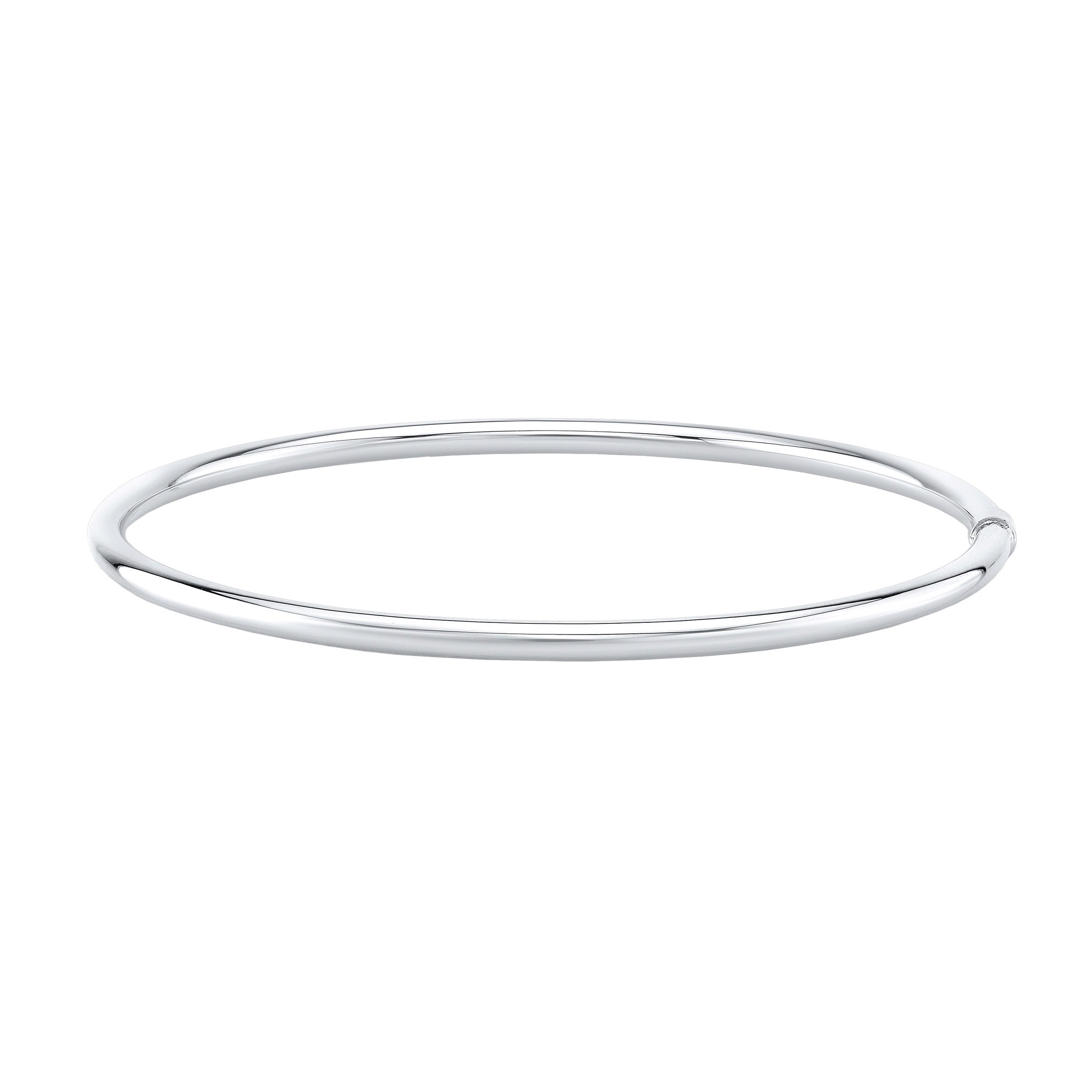 14KT WHITE GOLD SLIP ON BANGLE MADE IN ITALY - Image 1