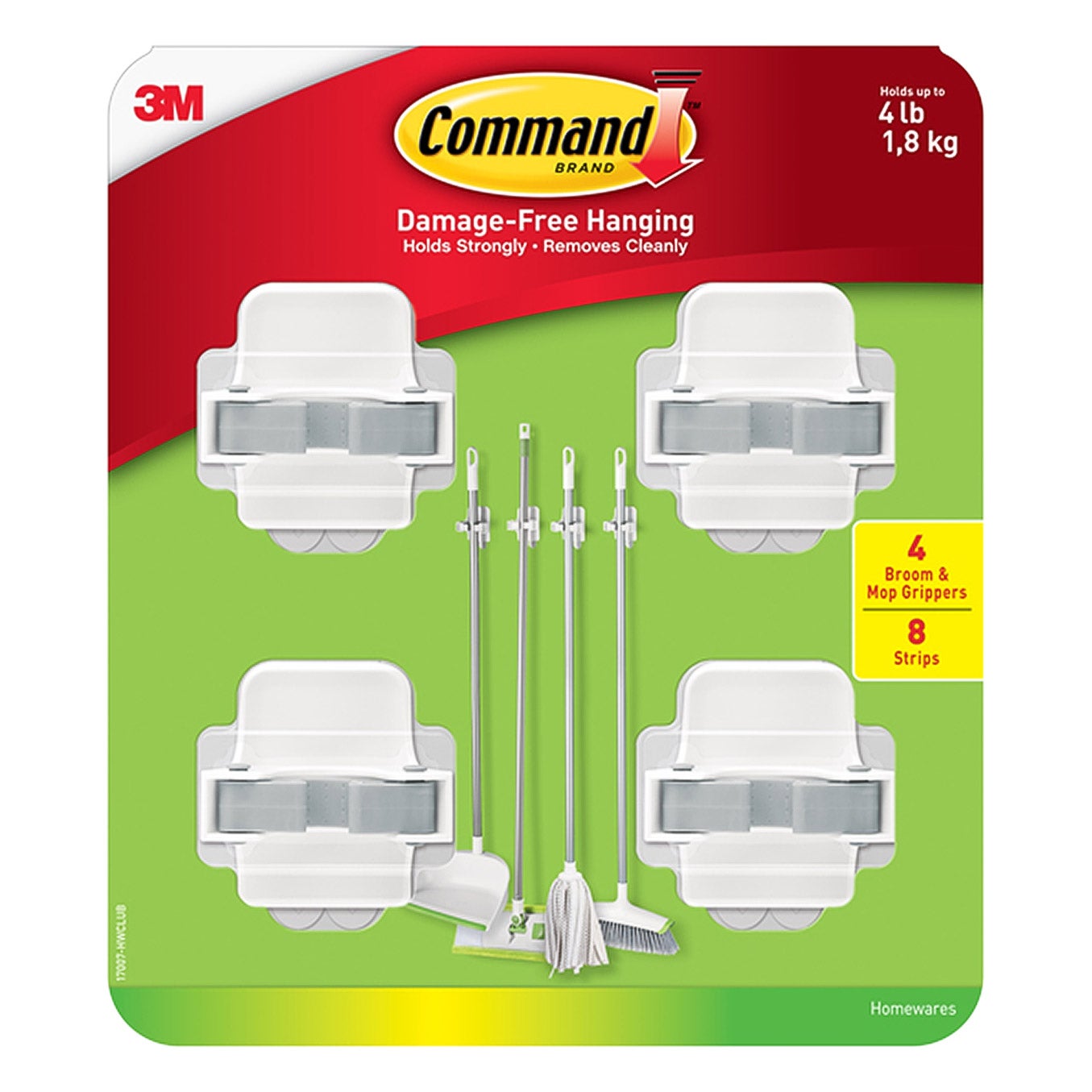 3M COMMAND BROOM GRIPPER 4PK