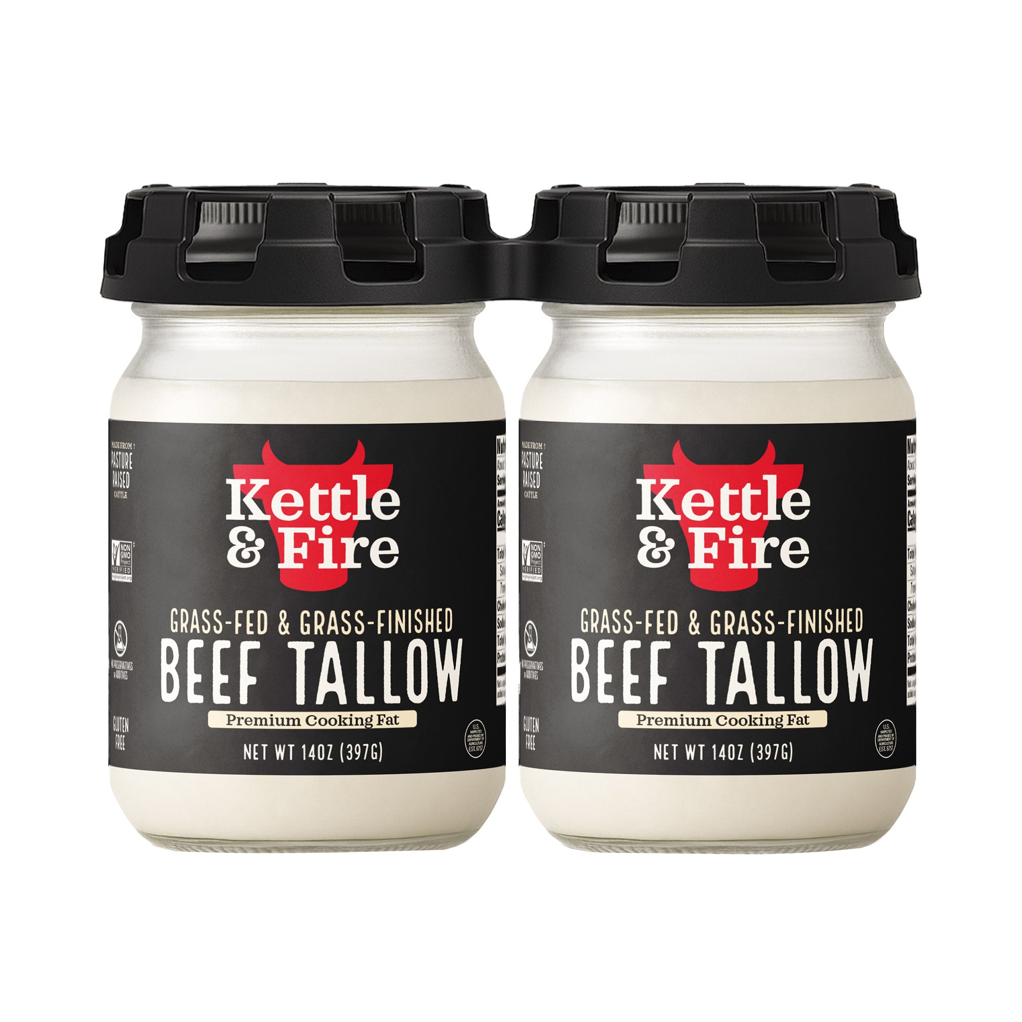 KETTLE AND FIRE GRASS FED BEEF TALLOW 2 / 14 OZ - Image 1