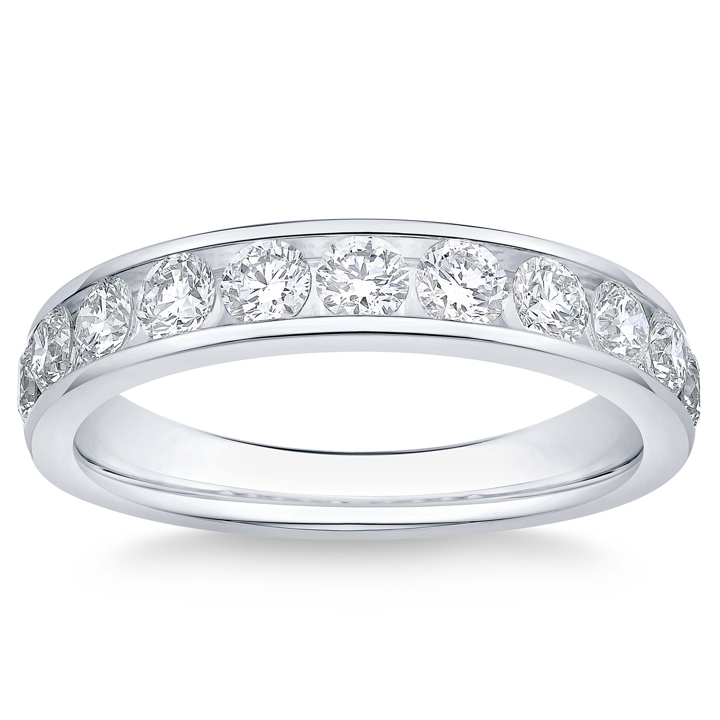 PLATINUM VS2 I 1.00CTW ROUND DIAMOND BAND - Image 1