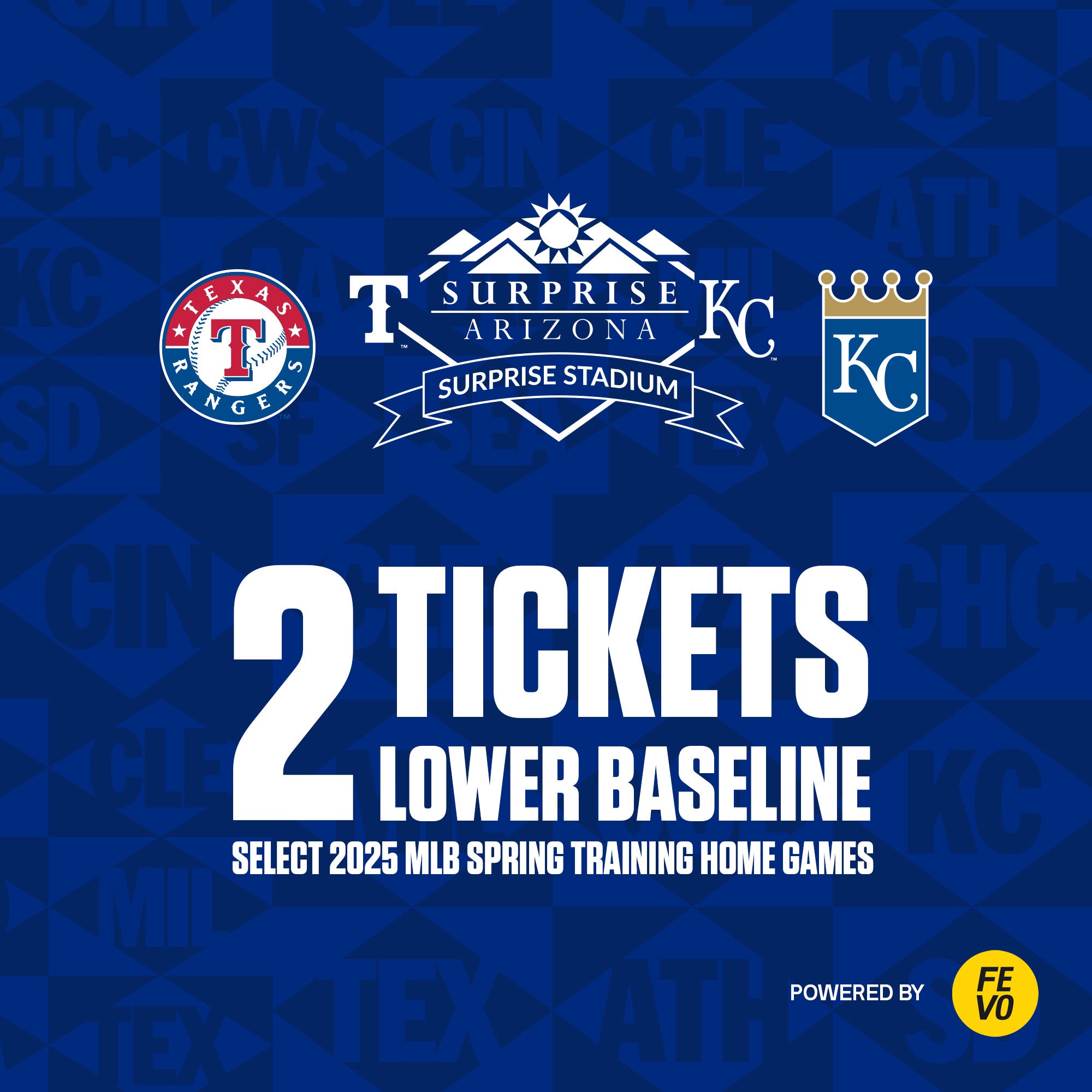 MLB-SURPRISE STADIUM 2 LOWER TICKETS ITEM IS NON-REFUNDABLE