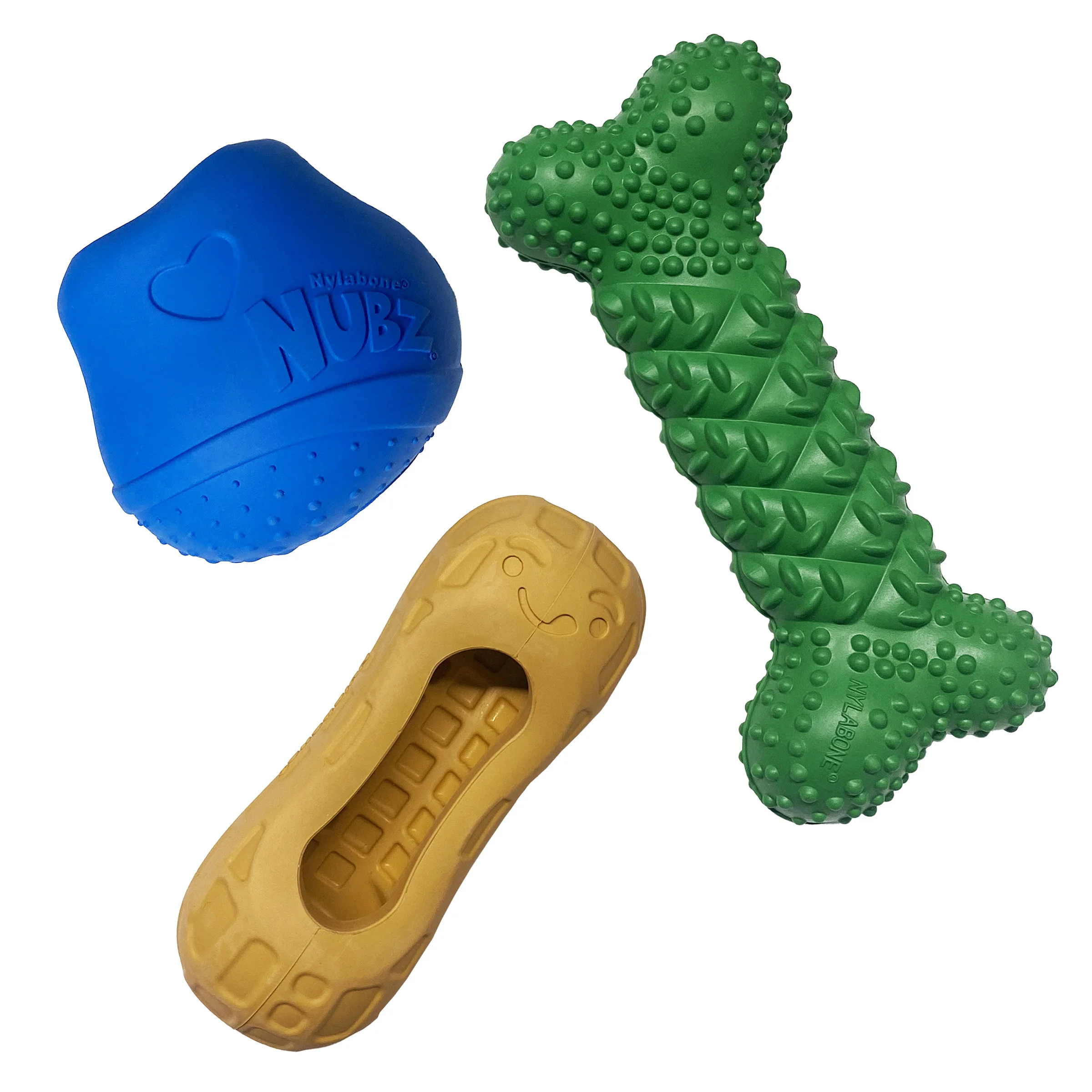 NYLABONE NUBZ TREAT N' CHEW TOY 3 PACK