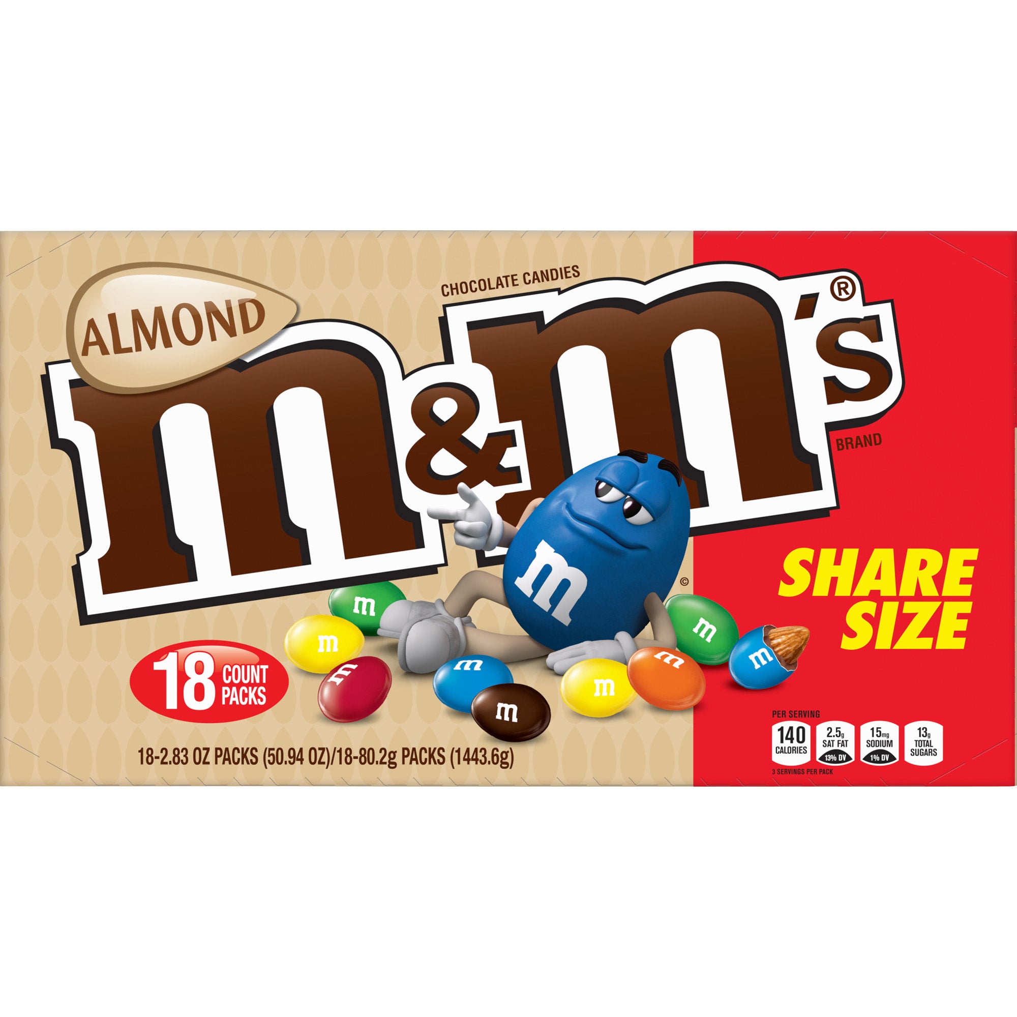 M&M'S ALMOND SHARING SIZE 18 CT - Image 1