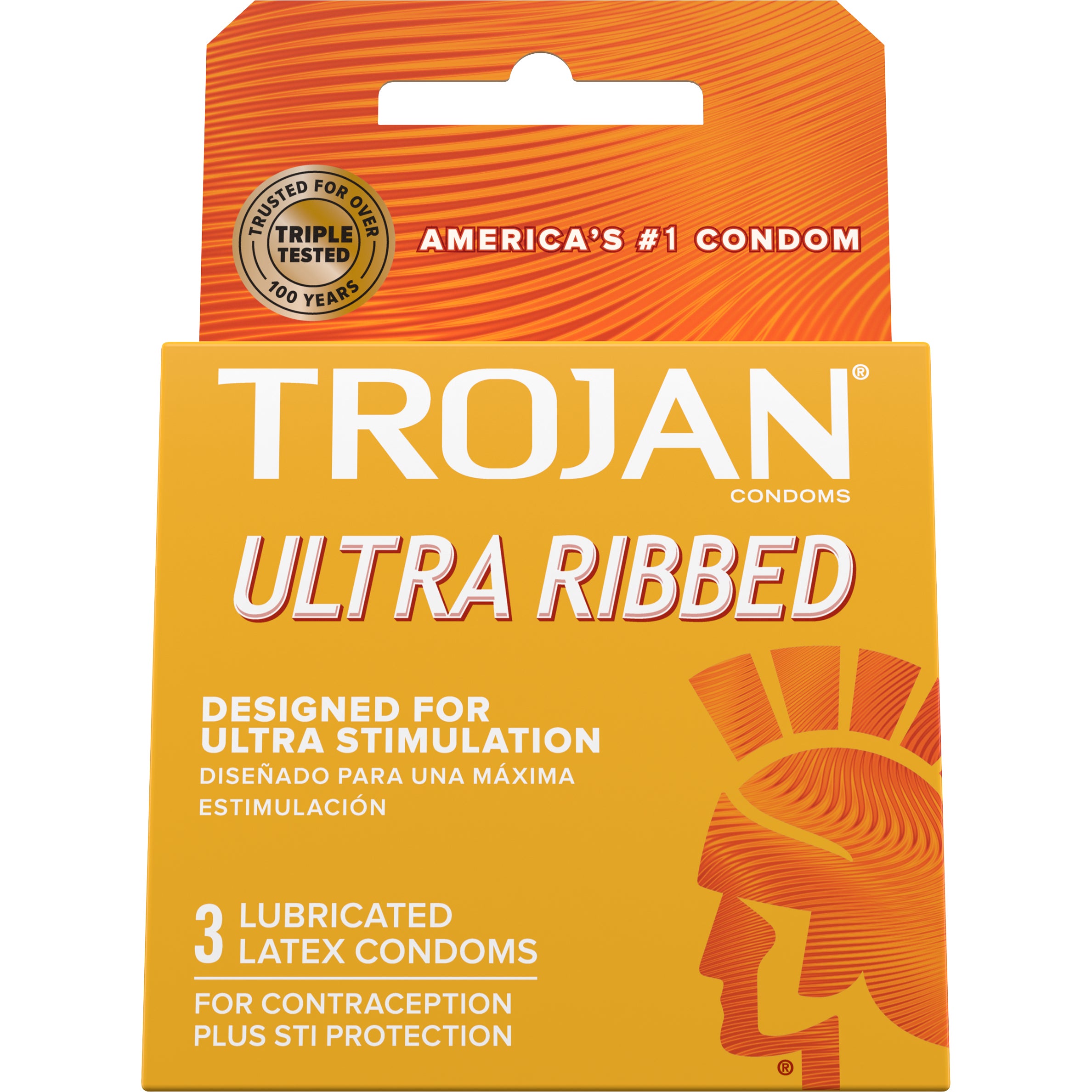 TROJAN ULTRA RIBBED LATEX CONDOMS 18CT