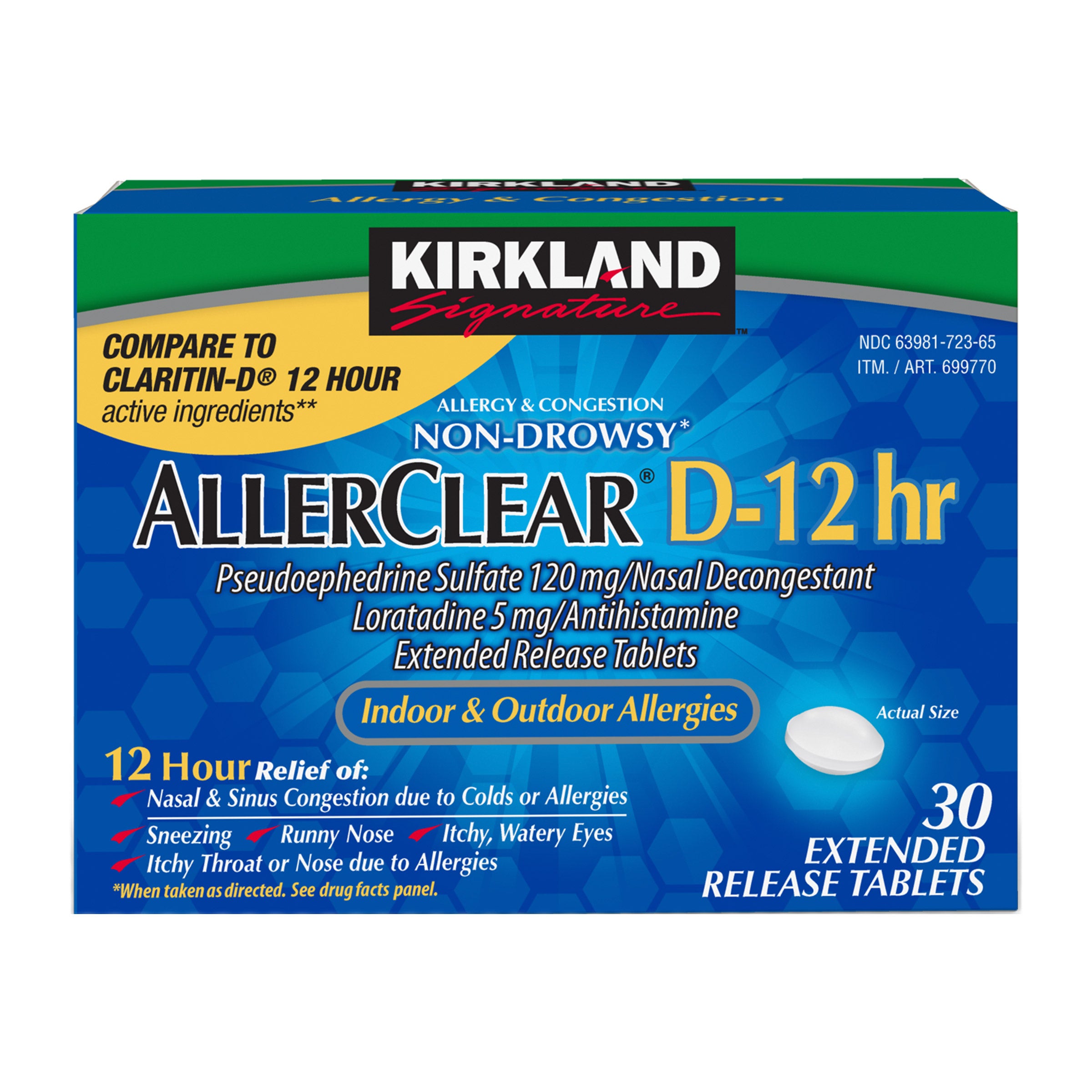 KIRKLAND SIGNATURE ALLERCLEAR-D 12HR EXTENDED RELEASE 30 CT