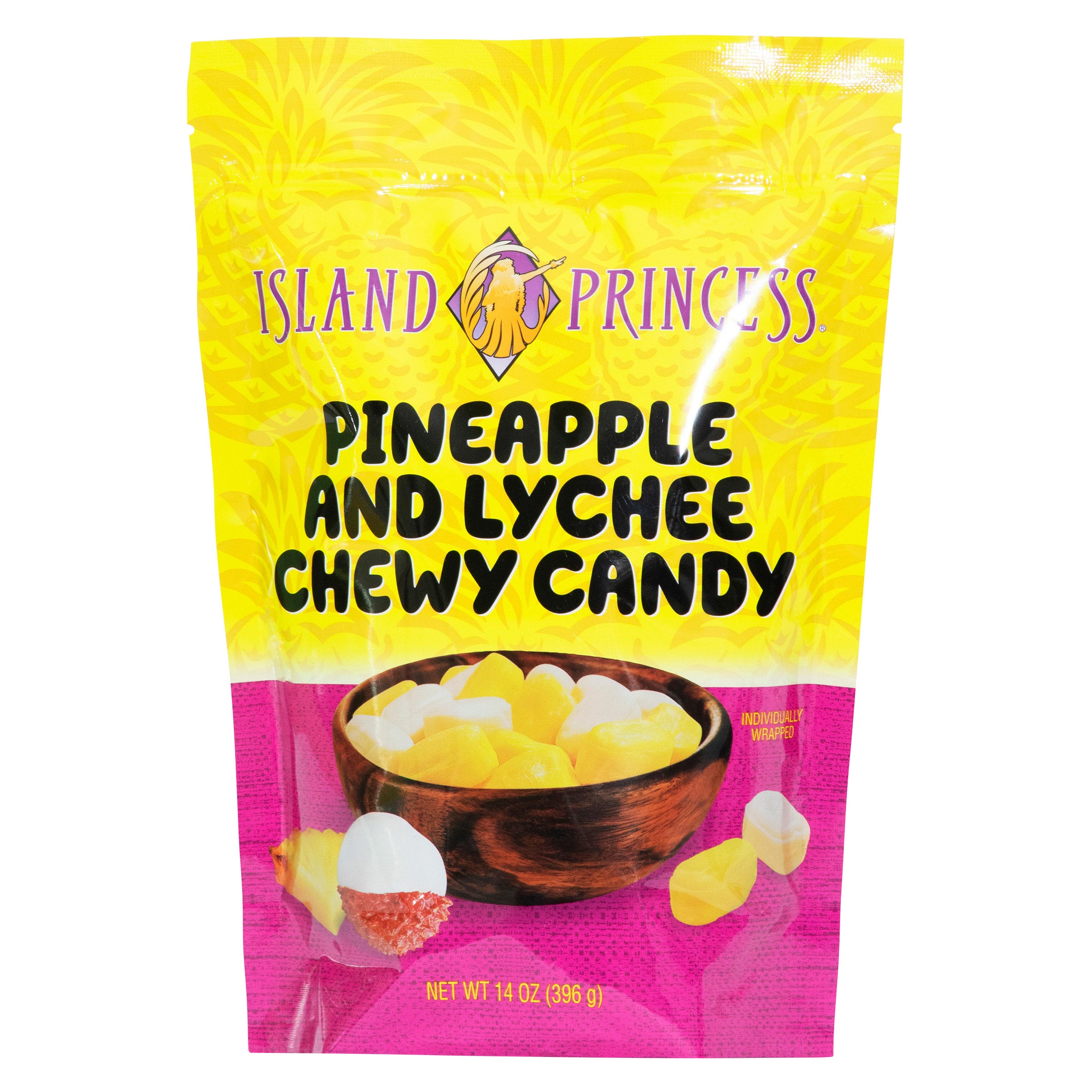 ISLAND PRINCESS PINEAPPLE AND LYCHEE CHEWY CANDY 14 OZ