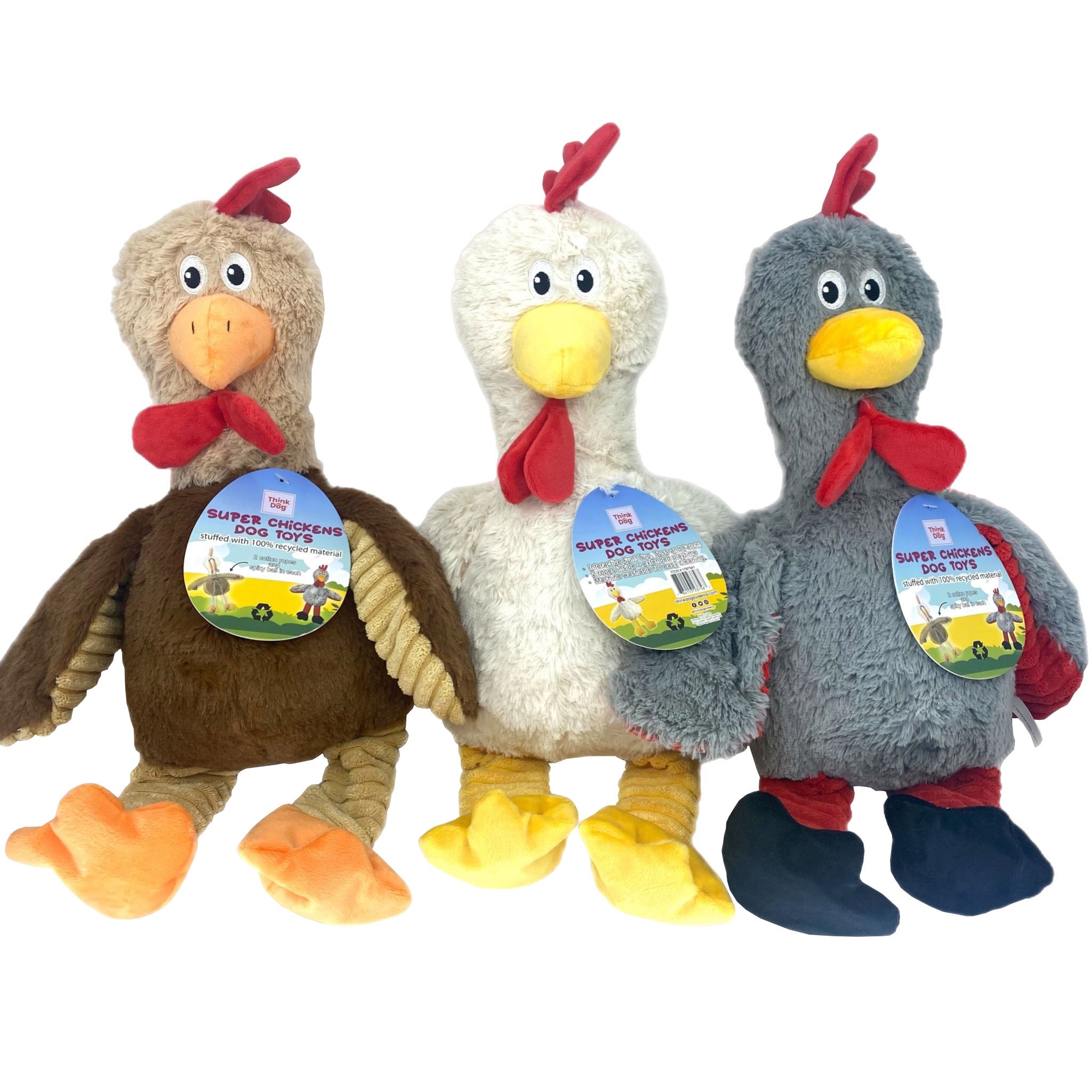 THINK DOG SUPER CHICKENS DOG TOY