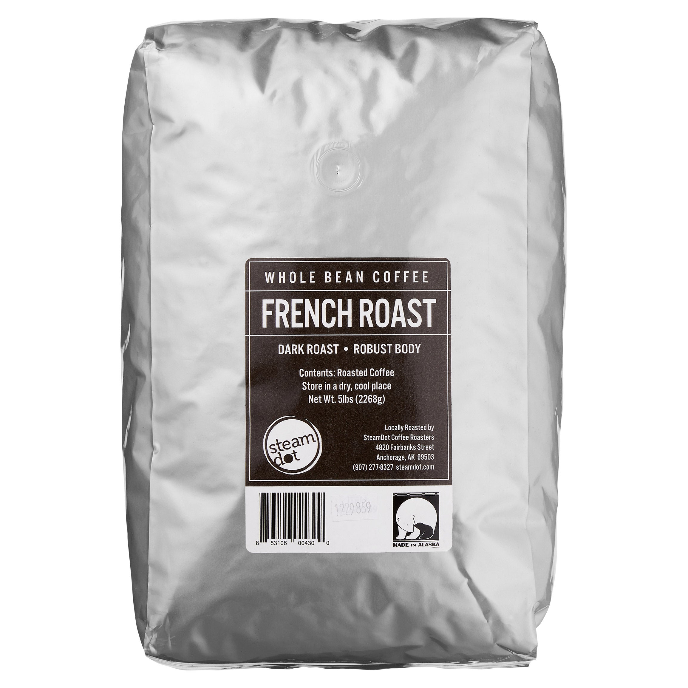 STEAMDOT FRENCH ROAST 5 LBS WHOLE BEAN