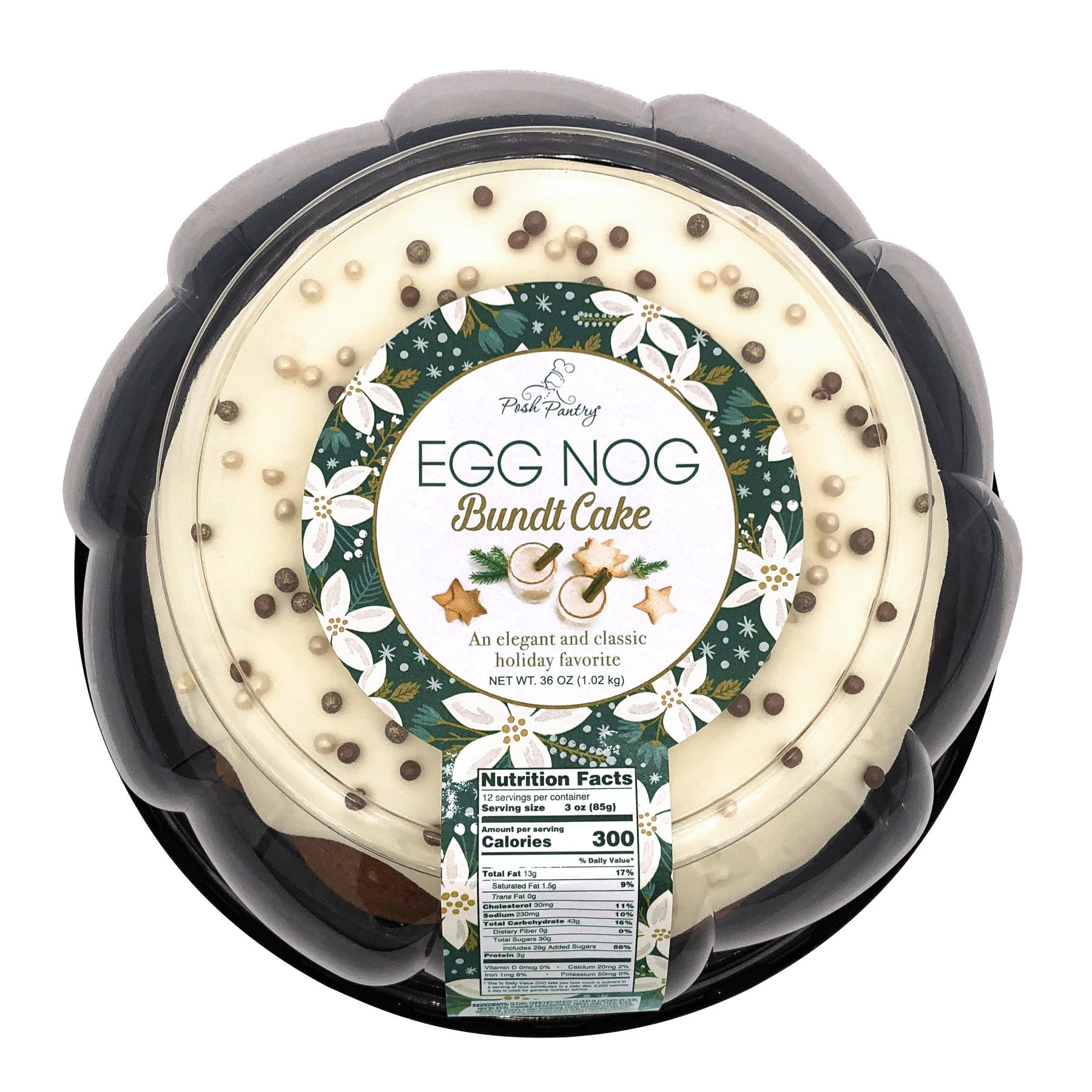 POSH PANTRY EGG NOG BUNDT CAKE 36 OUNCES