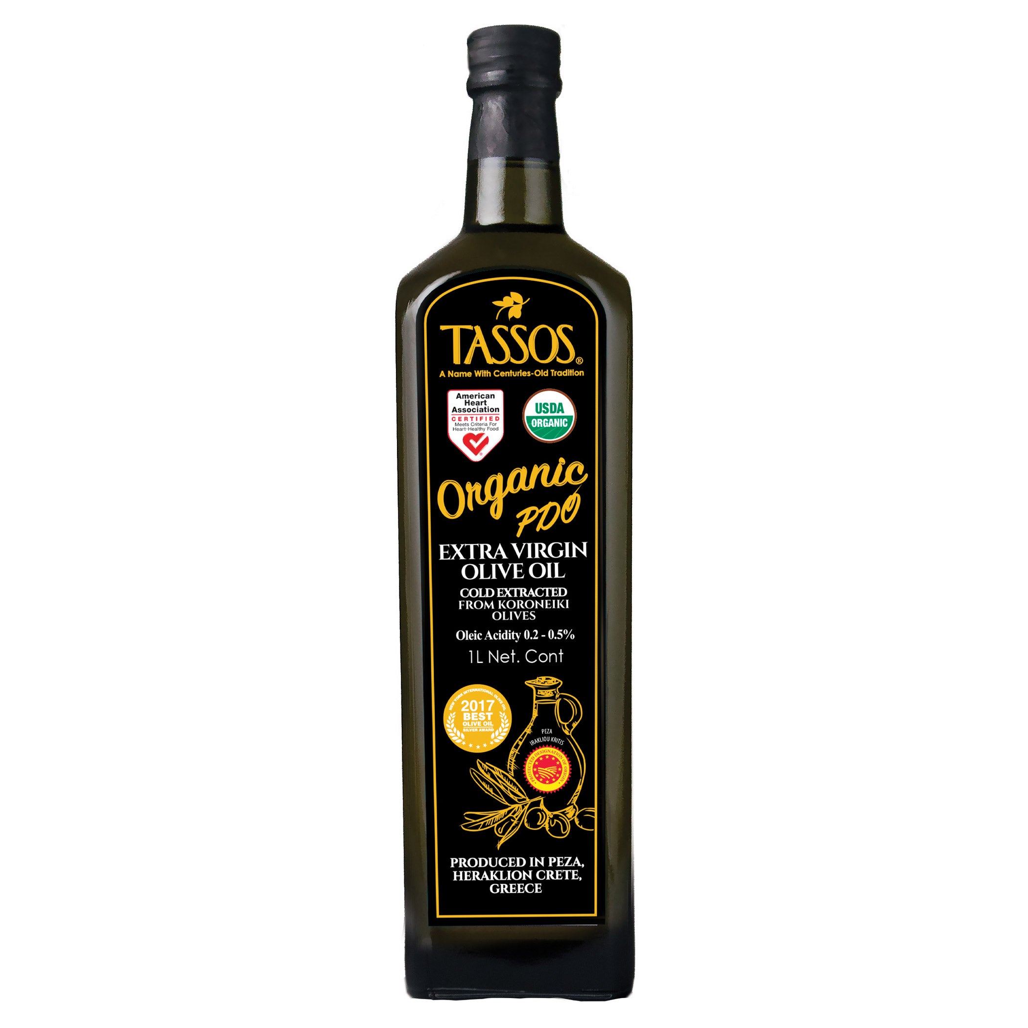 TASSOS ORGANIC GREEK EVOO 33.8 OUNCE BOTTLE